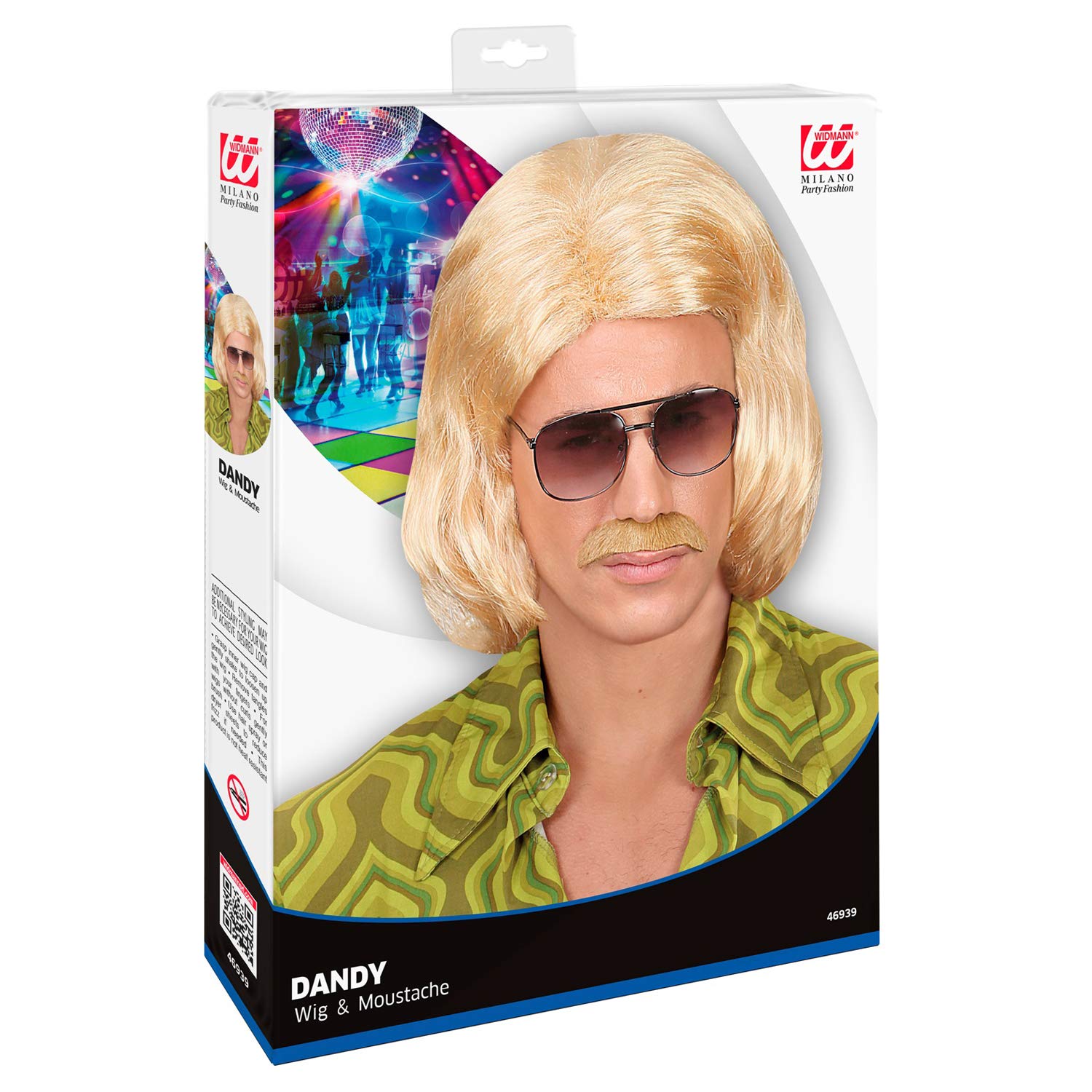 70er Jahre Perücke & Bart Set – Afro-Lockenperücke Mit Schnurrbart, Für Mottoparty, Karneval & Disco-Look