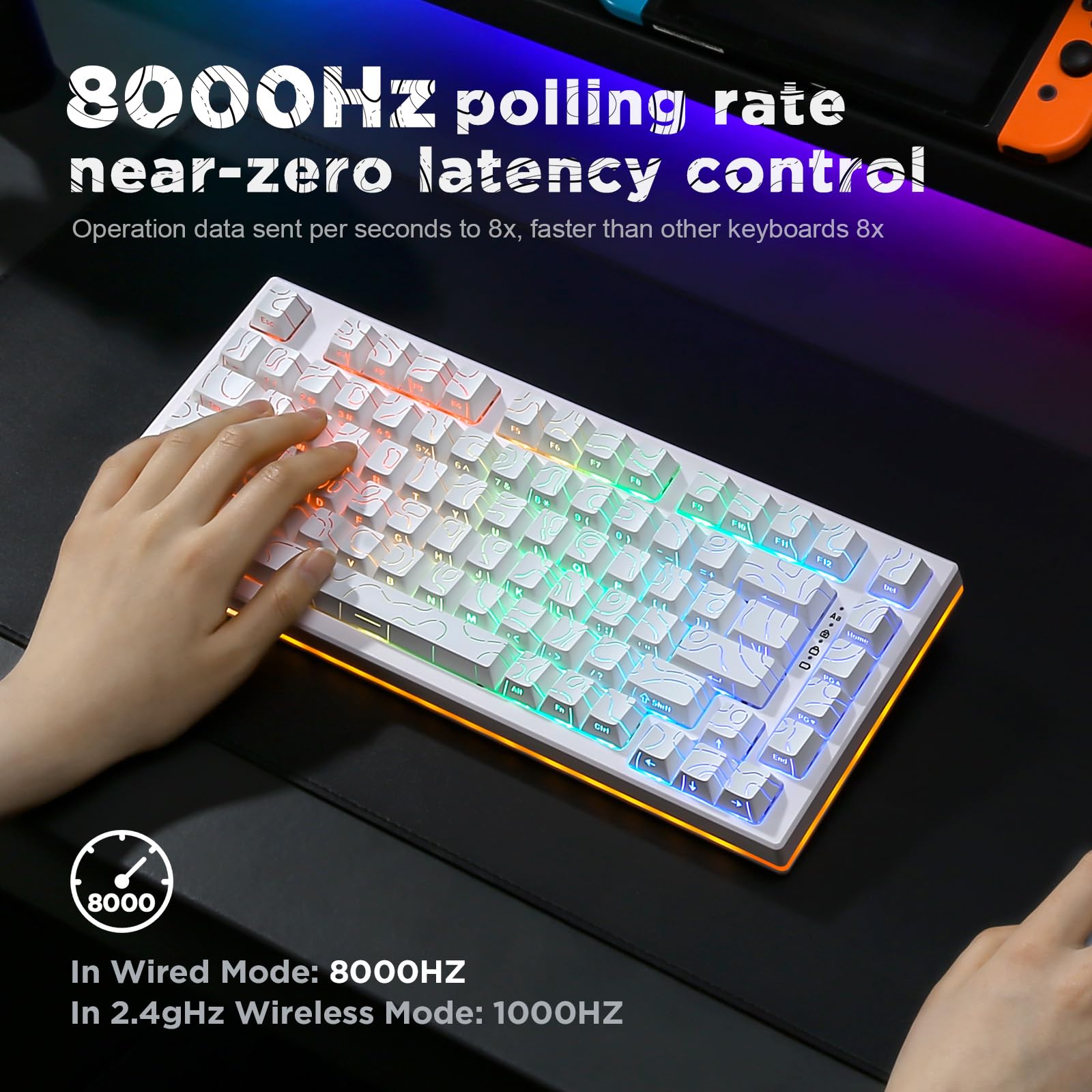 Wooting 80he YUNZII RT75 Rapid Trigger Gaming Hall Effect Keyboard Magnetic Switch Adjustable Actuation... 60% Keyboard