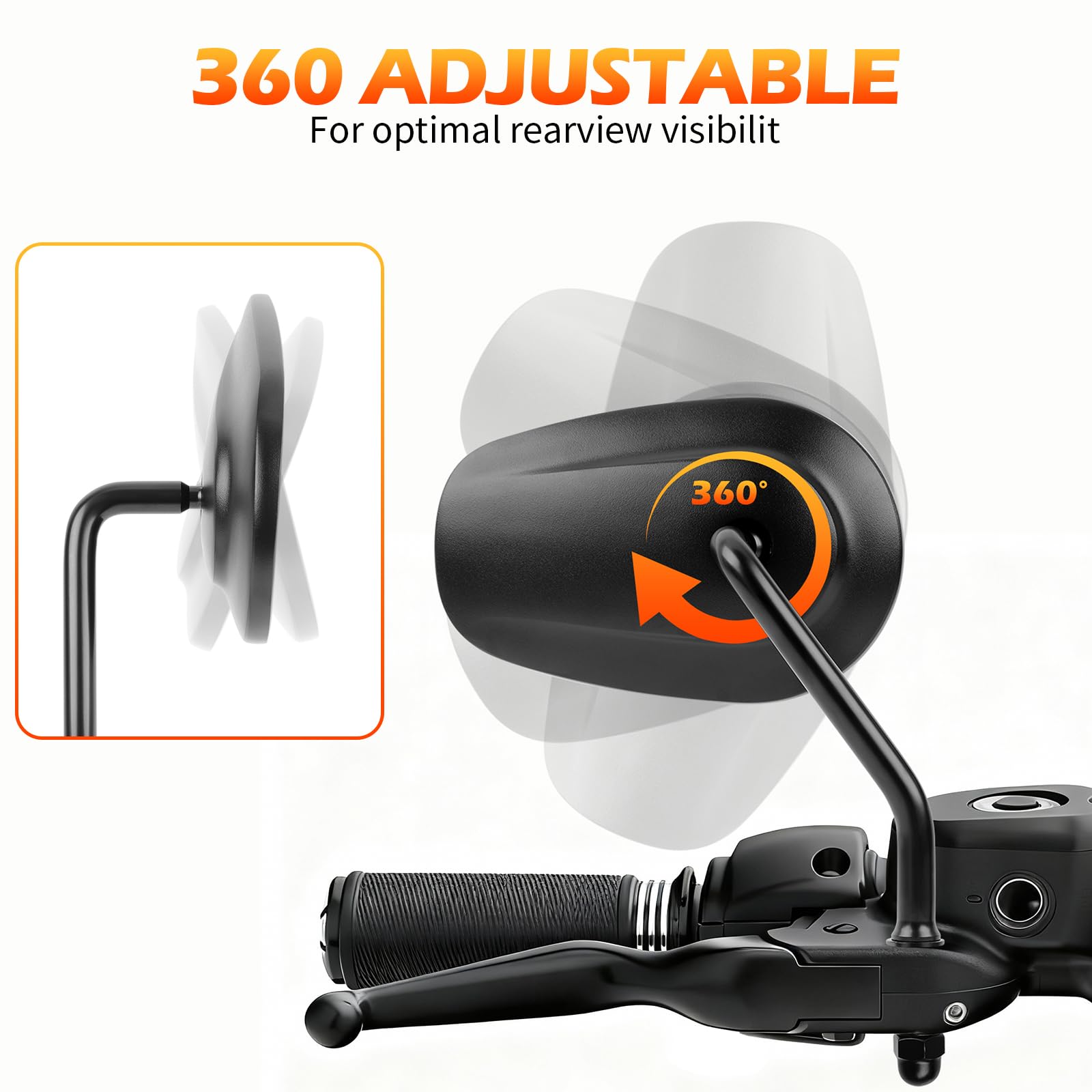 DREAMIZER 8mm Motorrad Spiegel Motorrad Seite Lenker Rückspiegel Spiegel für Sportster 883 1990-2017 Eisen 883 2009-2017