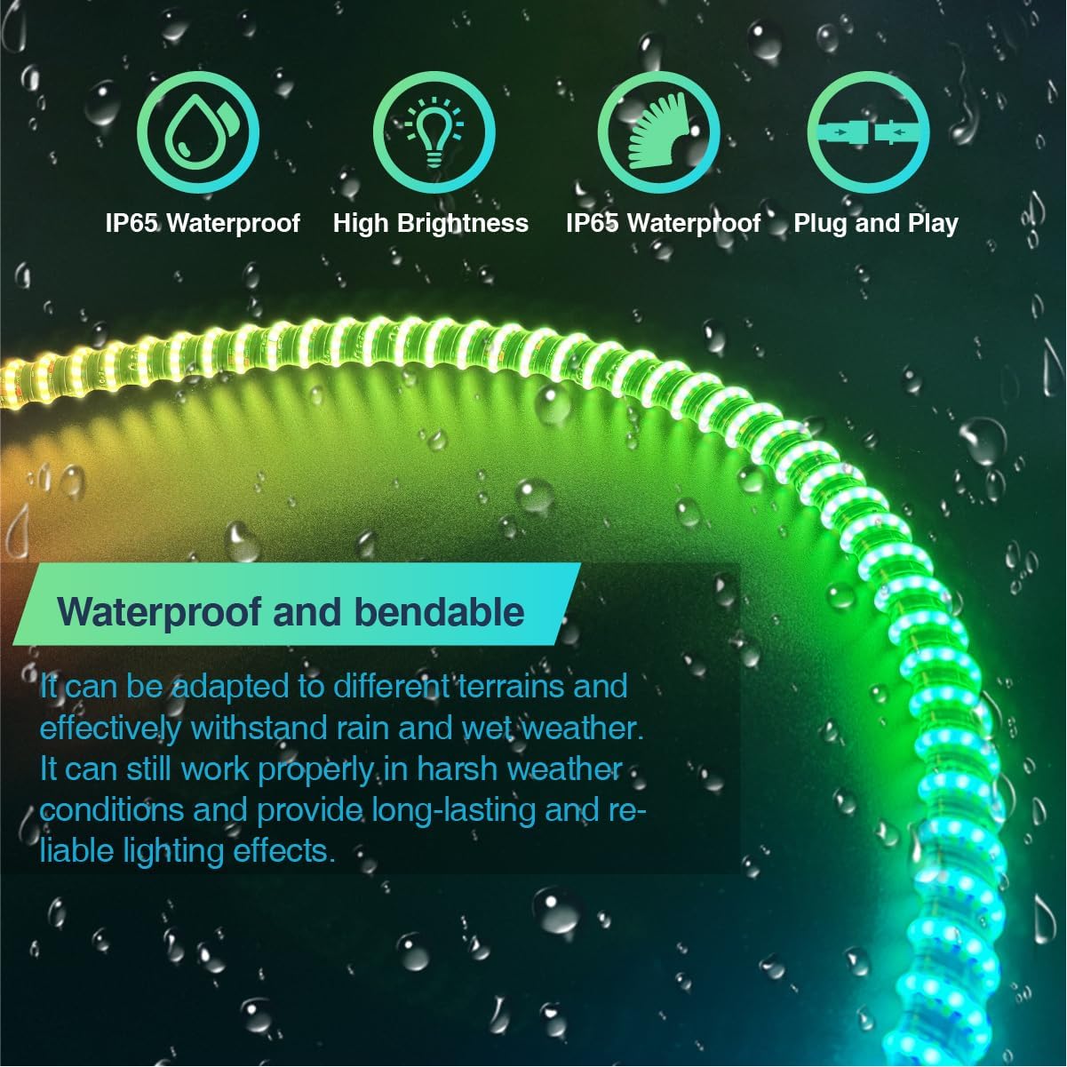 2 Pack 2ft COB LED Whip Lights with APP & Remote, ATV Whip Lights for Side by Side Slim Spiral RGB Chasing Lighted Whips with Rocker Switch for RZR Can-Am SXS Polaris Offroad Truck (COB 2FT 2PACK)