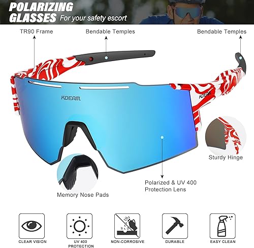 Miniatura 25 de Gafas de sol polarizadas deportivas para mujeres y hombres, UV400, gafas de ciclismo, béisbol, correr, pesca, al aire libre, resistentes al viento