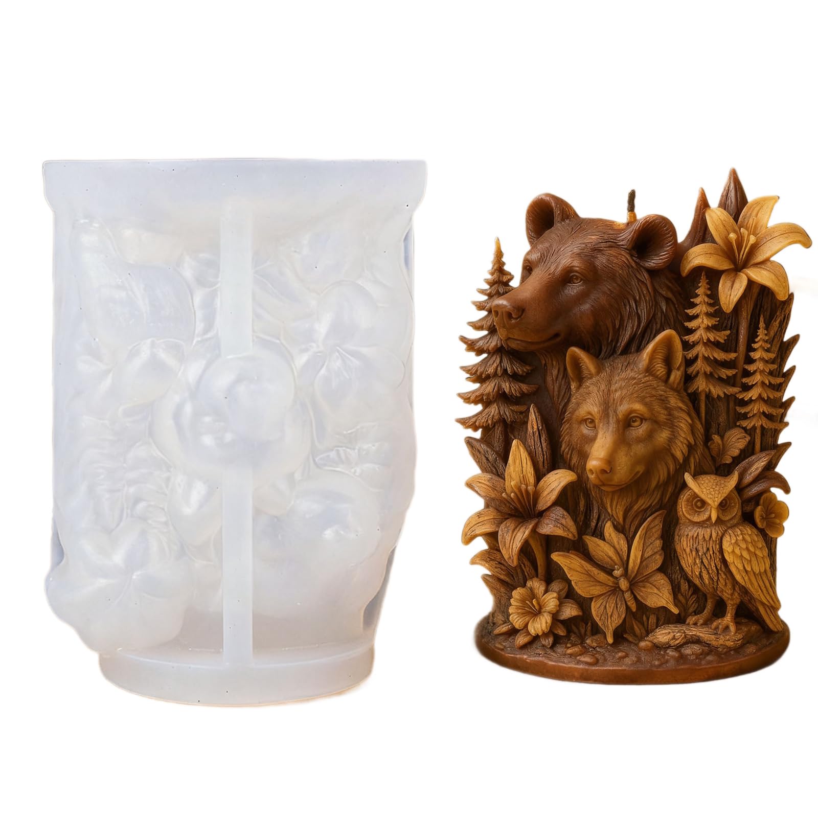 HUANGING Bear Shape Silicone for Baking Chocolate Resin Craft Food Grade Elastomer Cast