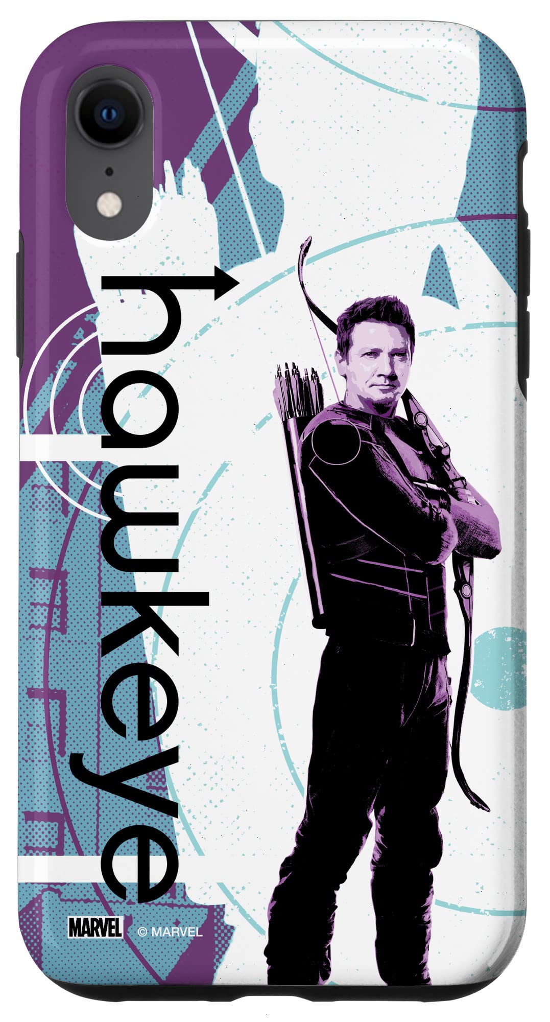 iPhone XR Marvel Hawkeye Clint Barton Halftone Character Poster Case