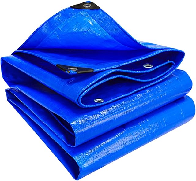 Beinear Tarpaulin, Waterproof Heavy Duty Multi-purpose Tarp Sheet Cover - 120g/m² Polyethylene/PE , Waterproof, Rust-proof Eyelets, Tear Resistant - Blue 1.8 x 2 m