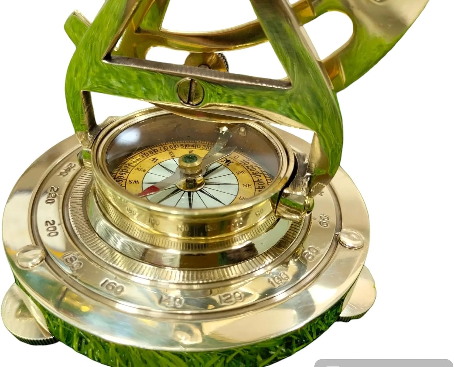 Personalized Engraved, 5" Brass Theodolite Alidade Compass, Survey Transit Telescope Instrument, Housewarming Anniversary Present