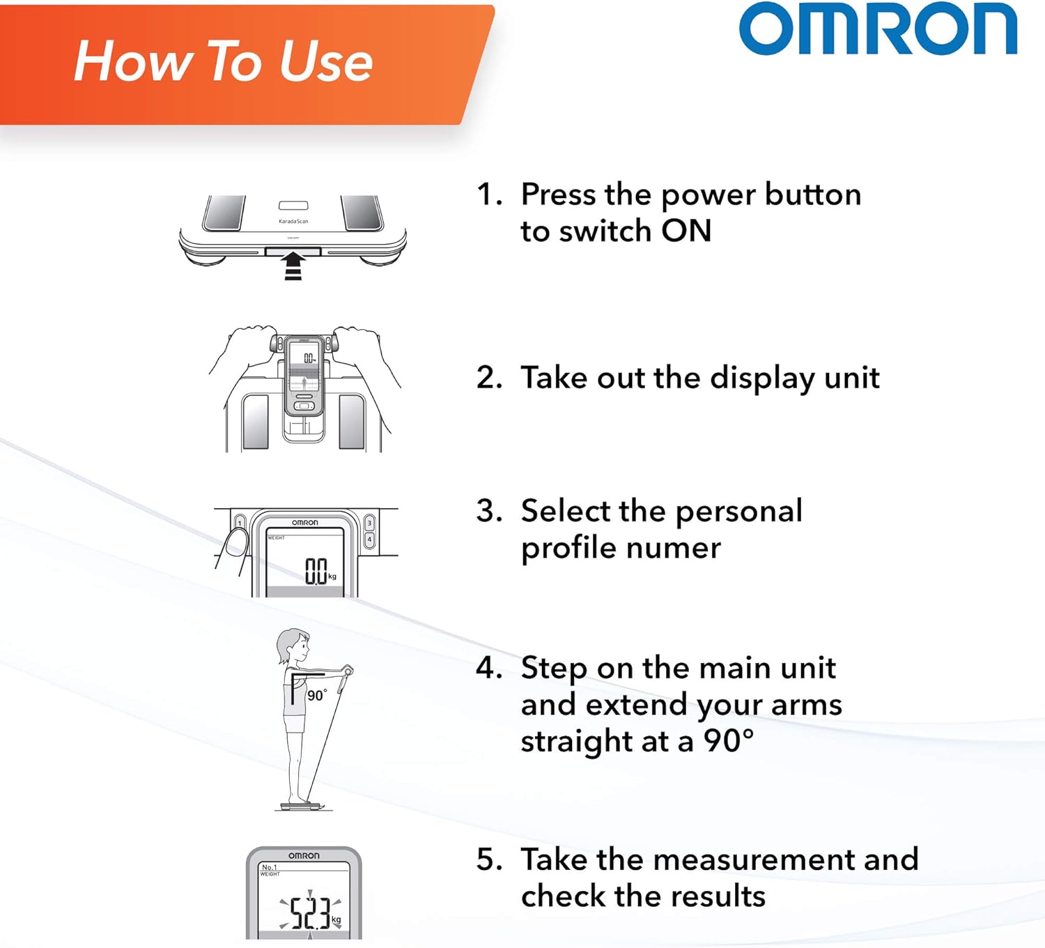 Omron KARADA Scan Body Composition & Scale | HBF-375 (Japanese Import) : Health & Household