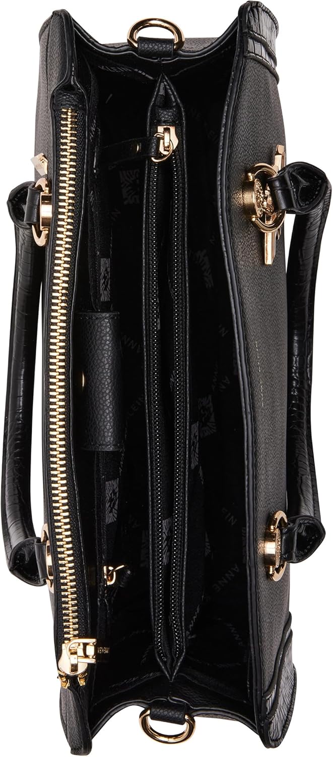 Anne Klein - Brandclub - Anne Klein croco trimmed satchel