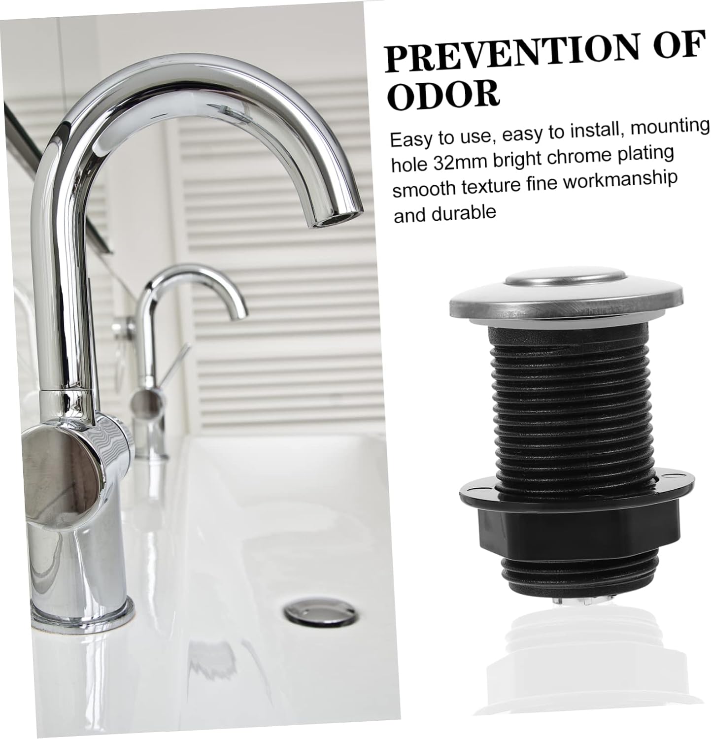 Outanaya Garbage Disposal Air Switch Button for Bathtub Durable Easy to Install Fits Food Waste Disposers Practical Replacement Accessory