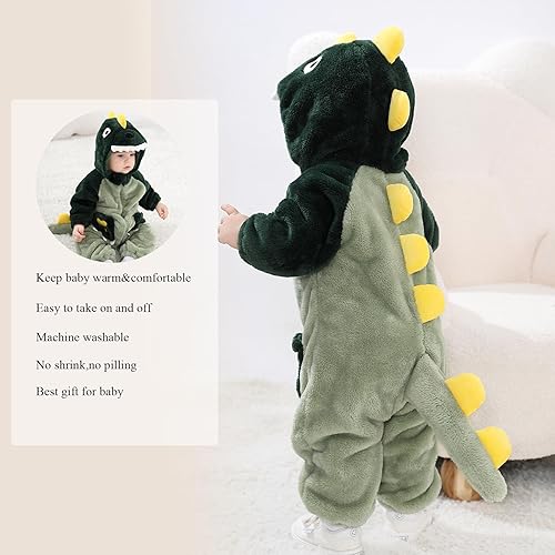 Miniatura 103 de TONWHAR - Mameluco con capucha, fantástico disfraz infantil de varios animales, como tigre o dinosaurio Multi