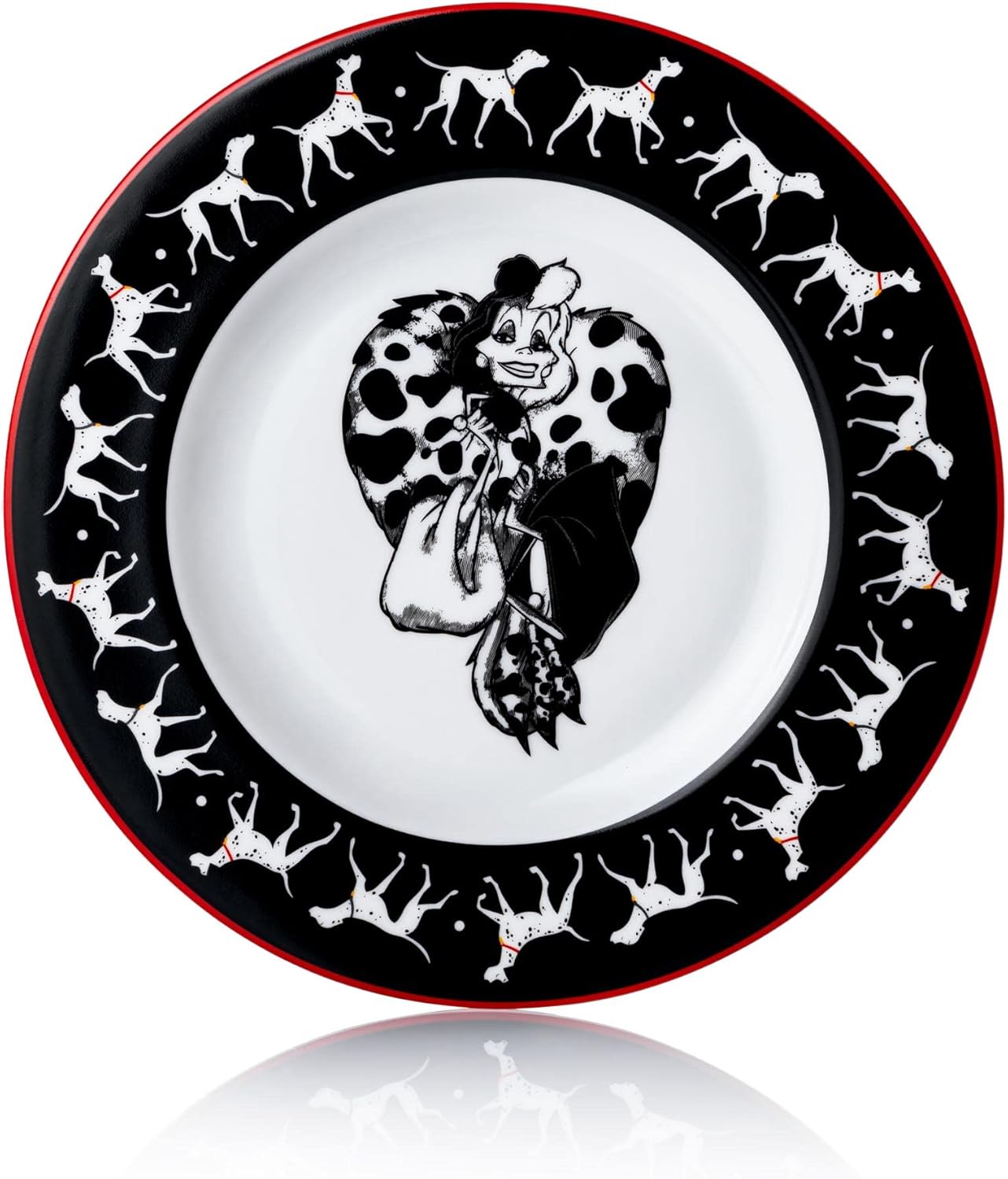 Disney 101 Dalmatians Cruella 6" Plate, Fine Bone China, 16.7 × 16.7 × 1 cm, Multicolor