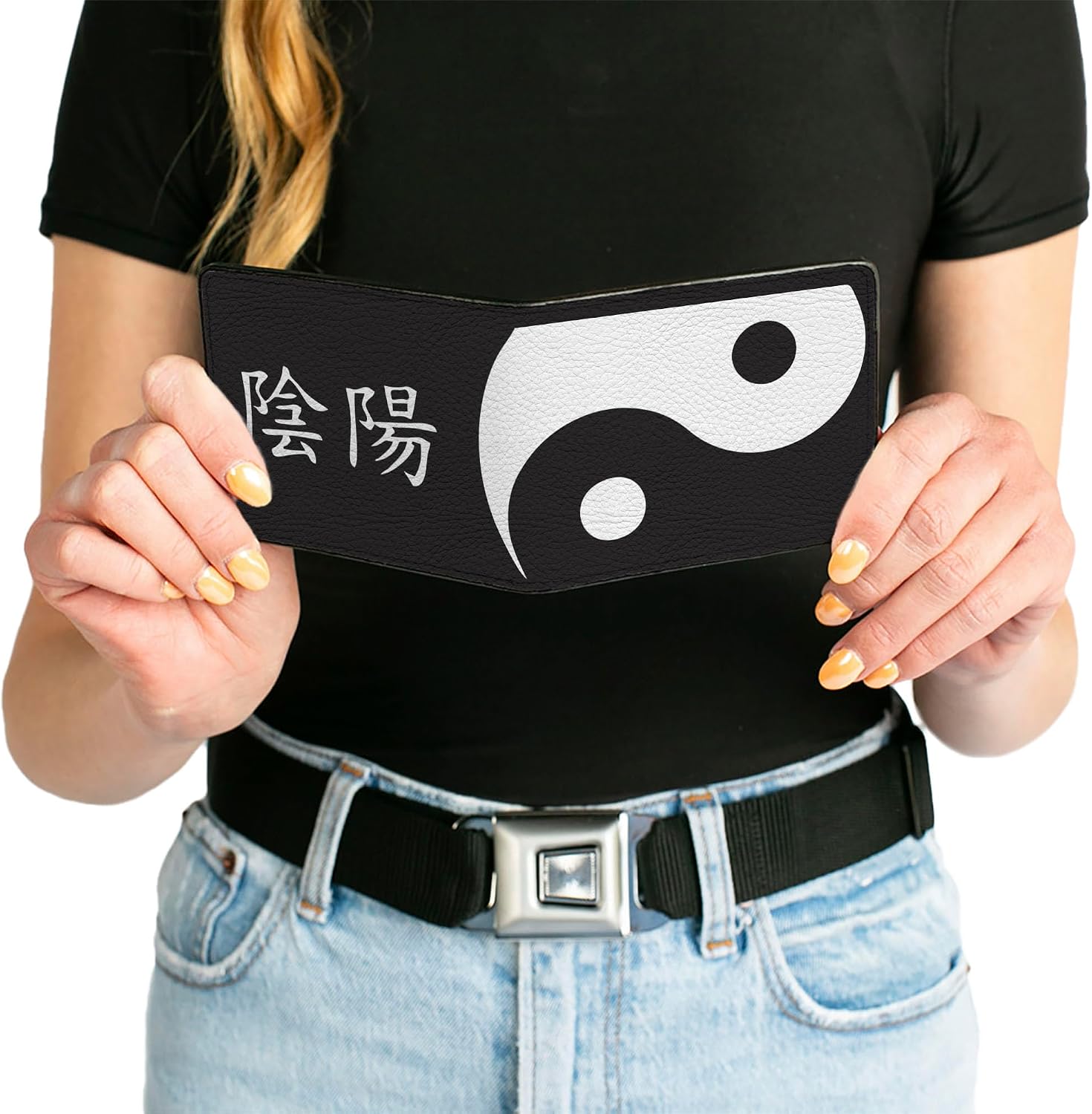 Buckle-Down Men's Bifold Wallet Yin Yang, Multi, 4.0" x 3.5",PUW-W32517