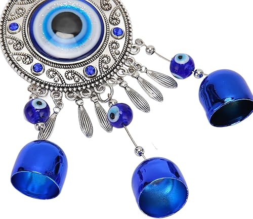 Miniatura 8 de 2 colgantes azules contra el mal de ojo, diseño de búho, buena suerte, atrae riqueza, colgante para pared, cama, postes y ventana