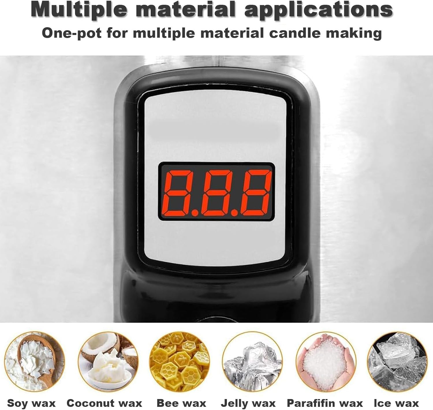 Commercial Machine,Wax Melter for Candle Making, Electric Wax Melter, Large Commercial Candle Maker Machine with Pour Spout and Temperature Control, Candle DIY Making Kits for Busi