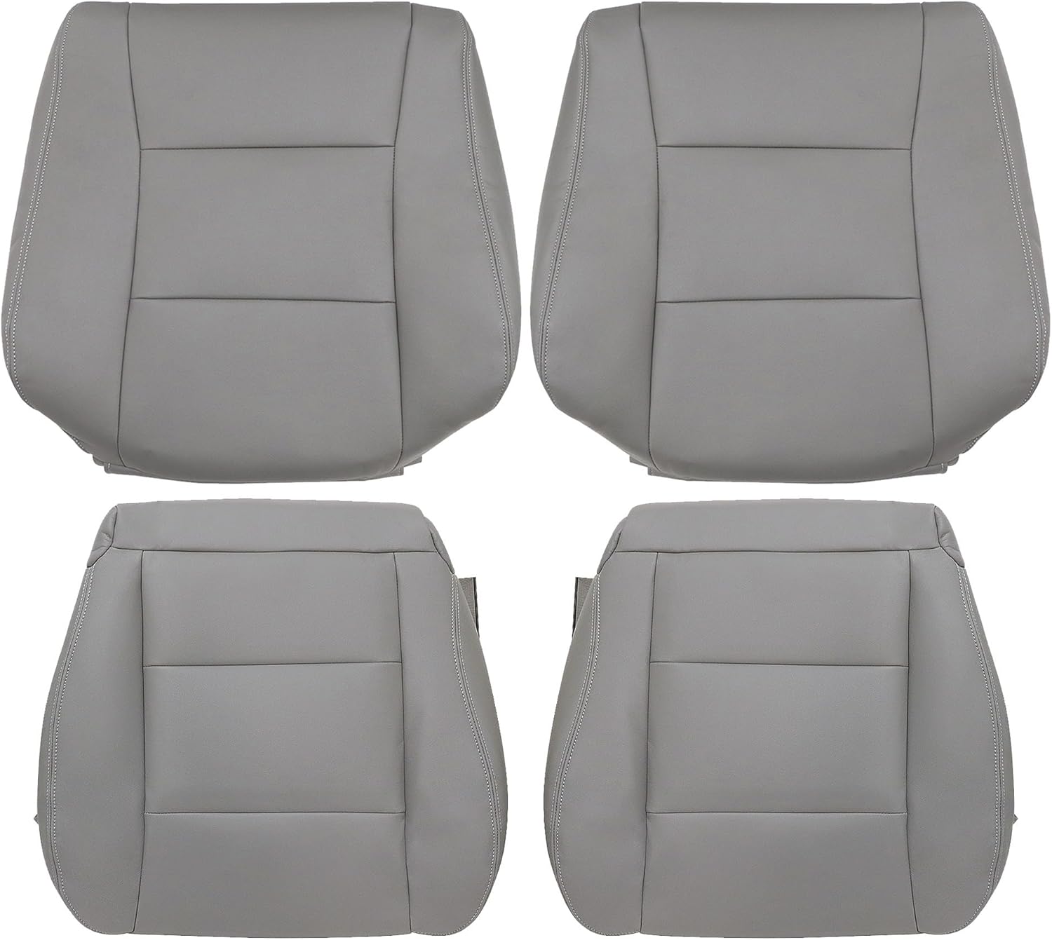 GXARTS Stone Gray Front Driver & Passenger Sides Bottom & Back & Arrmrest Replacement Microfiber Leather Seat Covers Fit for Toyota Land Cruiser 1998 1999 2000 2001 2002 2003 2004 2005 2006 2007