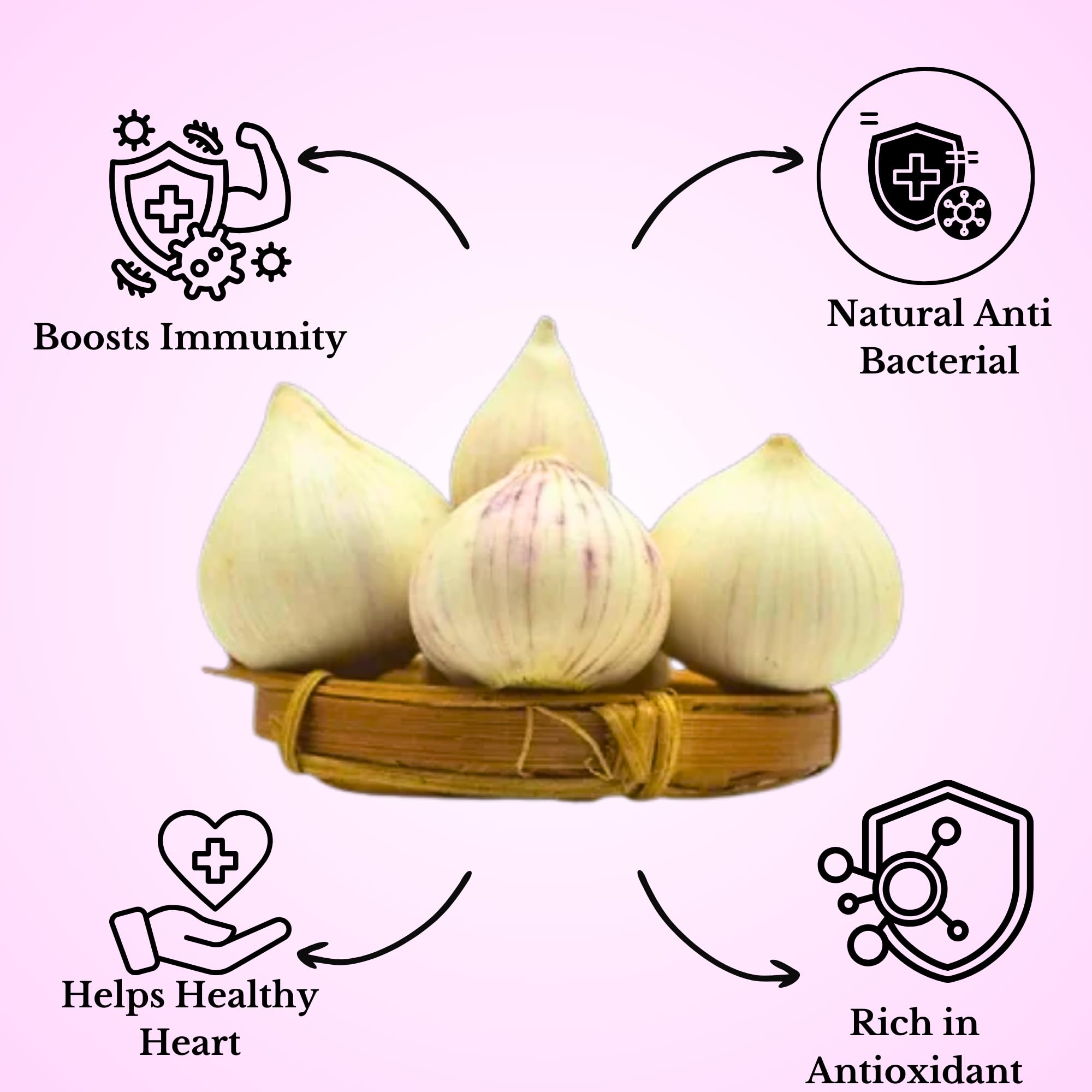 Aromatica India Single Clove Garlic 400gm (Ek Kali Lahsun) | Strong Aroma & Taste | Whole Solo Garlic — Amazon image 3