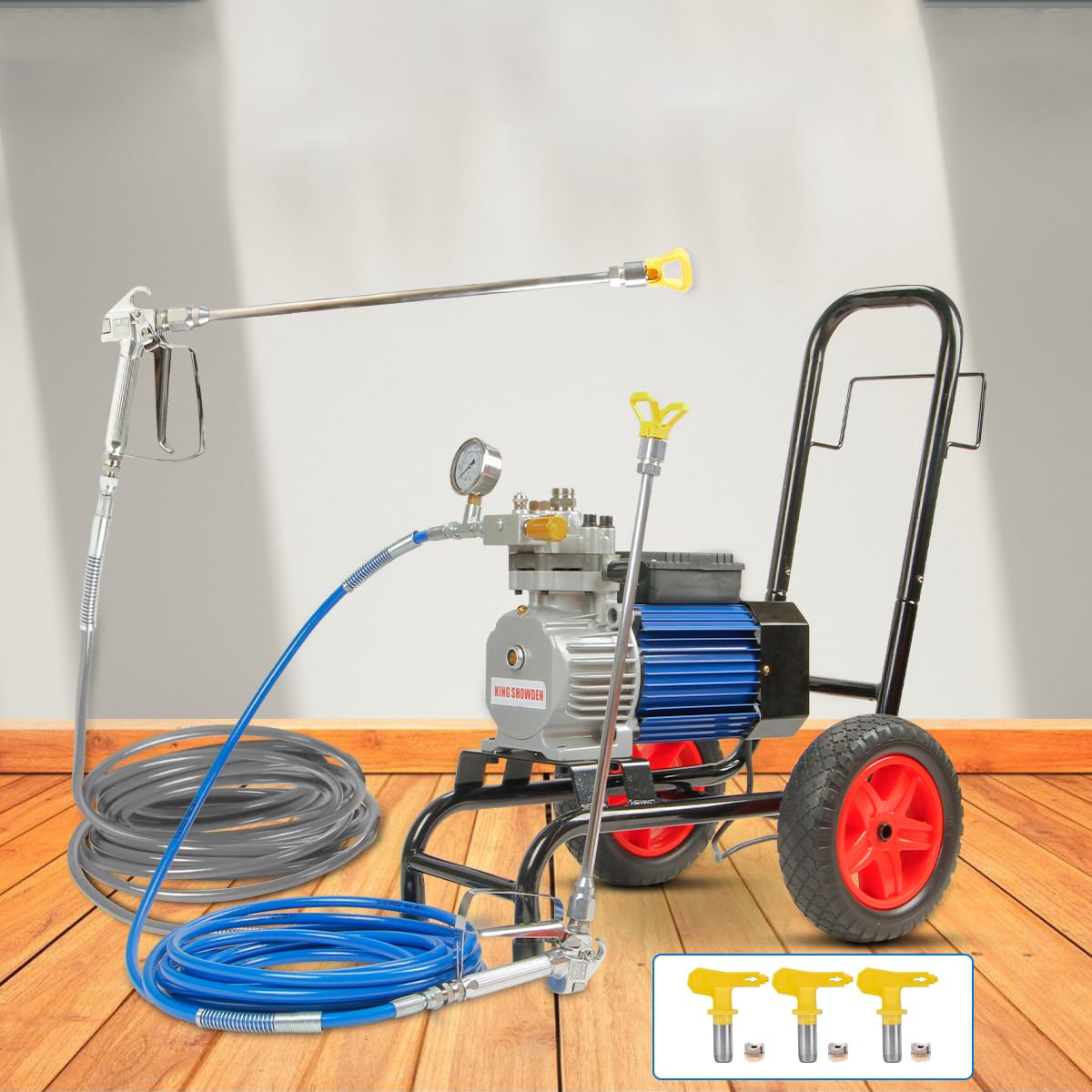 Buy 3500W Commercial Airless Paint Sprayer, 450 Bar High Pressure 18L