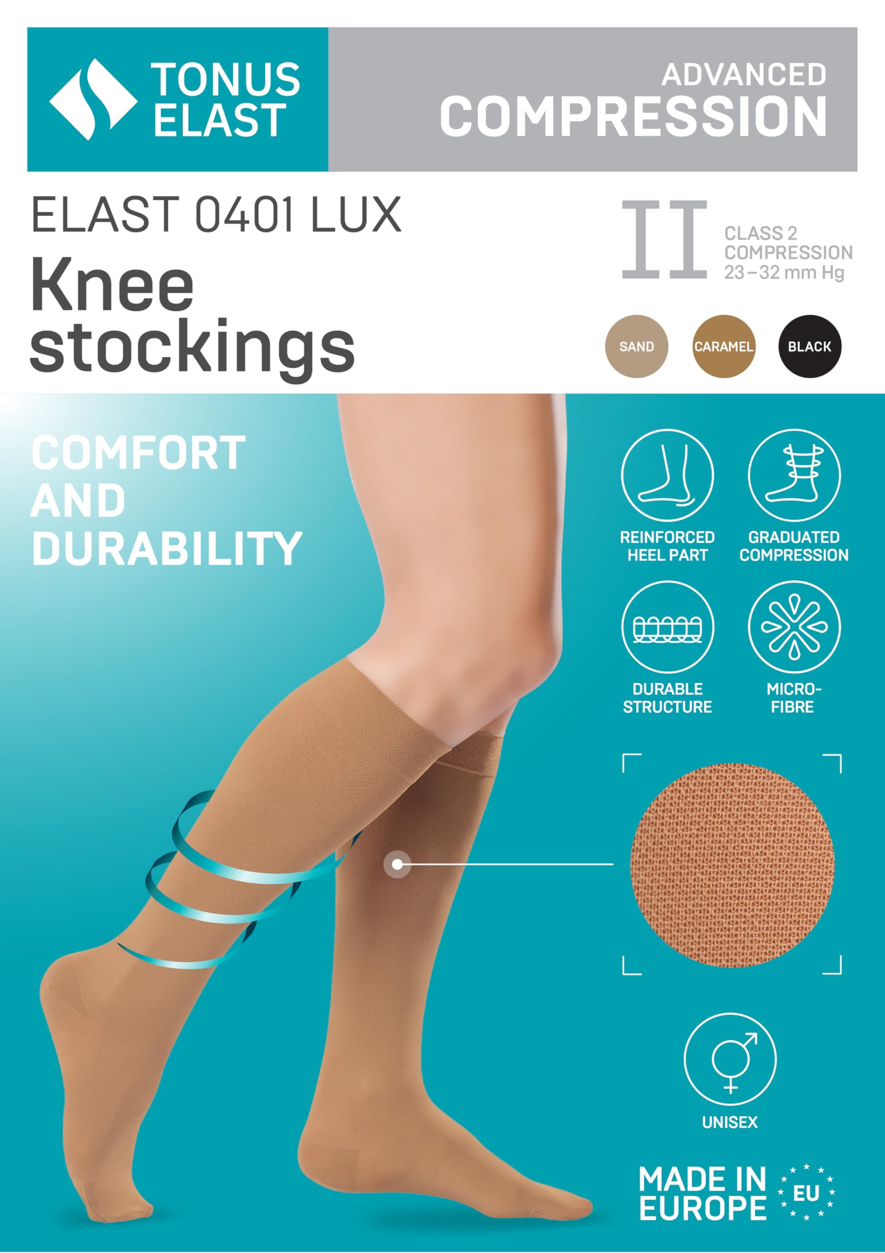 23-32mmHg Knee High Socks Medical Compression Socks 23-32mmHg Class II – Unisex Knee-High Support Stockings Medical Compression Socks/Hoses - Foto 4