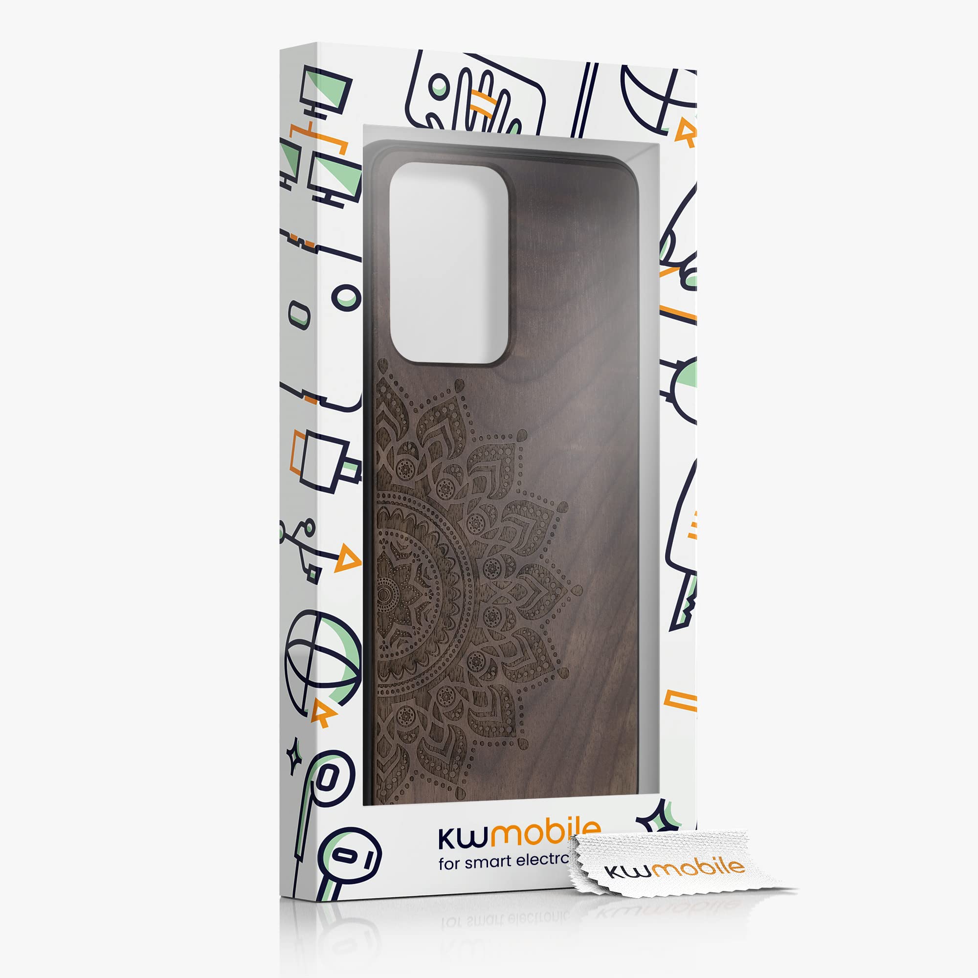 Kwmobile Holz-Hülle Für Xiaomi 11T / 11T Pro – Mit Kompass-Design, TPU-Rahmen, Stoßfest – Jedes Stück Ein Unikat