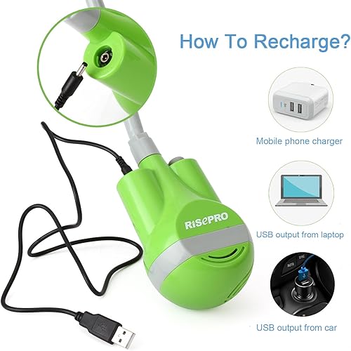 Miniatura 4 de Ducha portátil para acampar, cabeza al aire libre, bomba con batería recargable, línea de carga USB, bombea agua del cubo para senderismo, limpieza