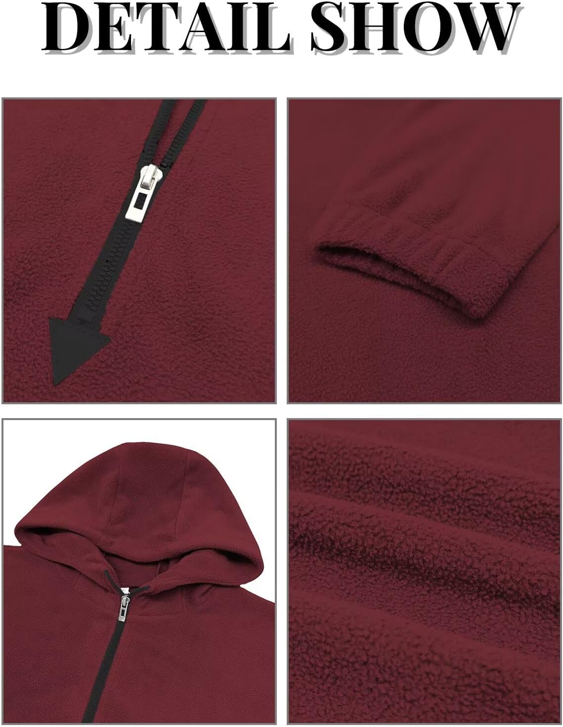 VOGRACE Plus-Size-Hoodies for Women Casual Half Zip Sweatshirts Trendy Long Sleeve Polar Fleece Pullover Warm Loose Tops - Image 4