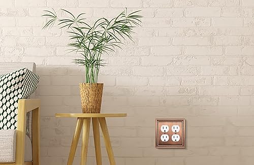 Vista 242 de Henne Bery Sunken Pearls - placa decorativa de pared para interruptor (Palanca simple, 2 unidades, níquel satinado)