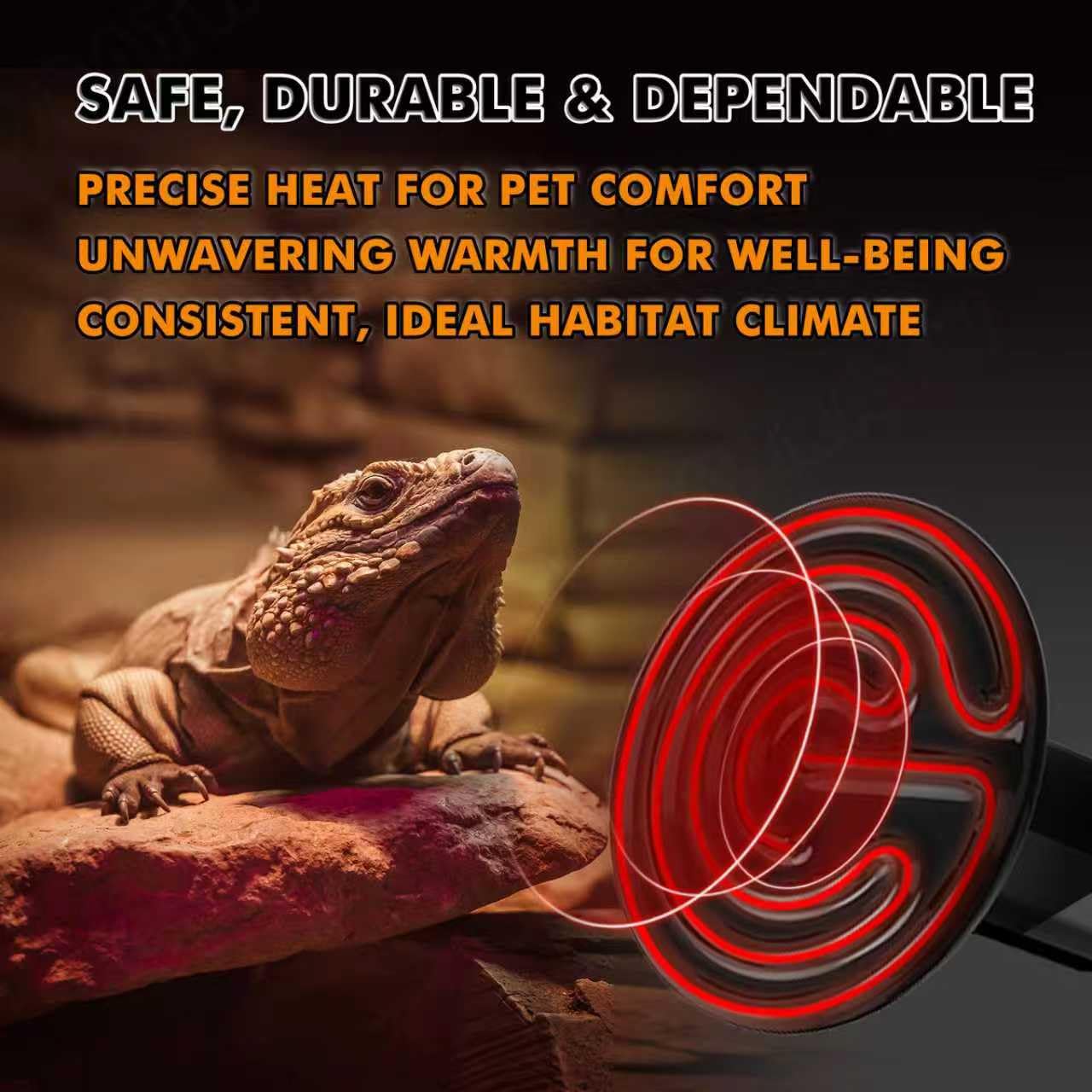 GVWRATW 2 Pack Reptile Ceramic Lamp 0.28 inch(85mm)- No Light Reptile Heat Lamp for Bearded Dragons, Turtles, Snakes, Lizards - Ideal for Pet Brooders - Safe Heating for Amphibians & Small Animals - image 2