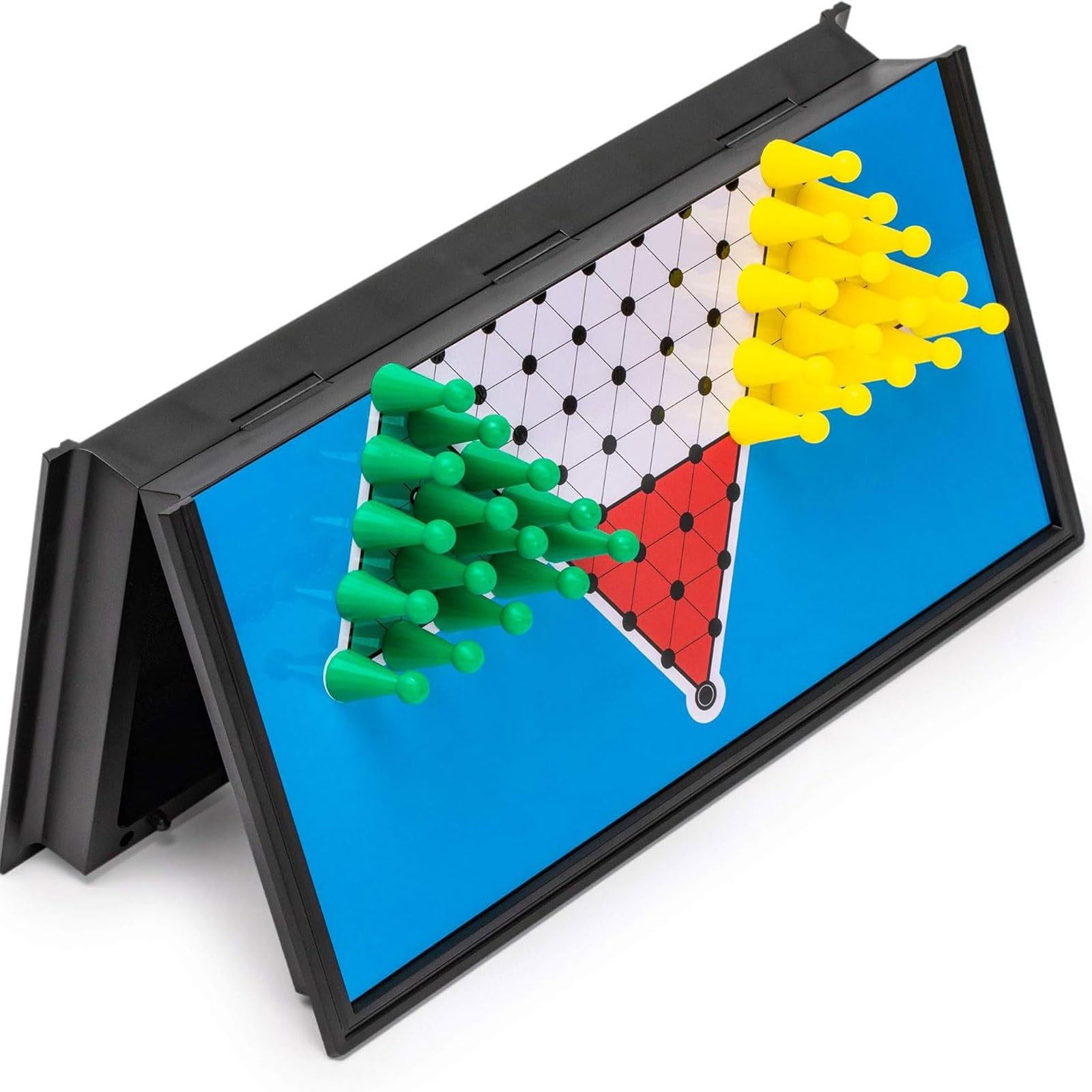 schachspiel Magnetisches Dame-Set, zusammenklappbar, tragbares Design, Reisebrettspiel for Kinder und Erwachsene, perfekt for Autofahrten und Familiencamping(32 * 32 * 2cm)