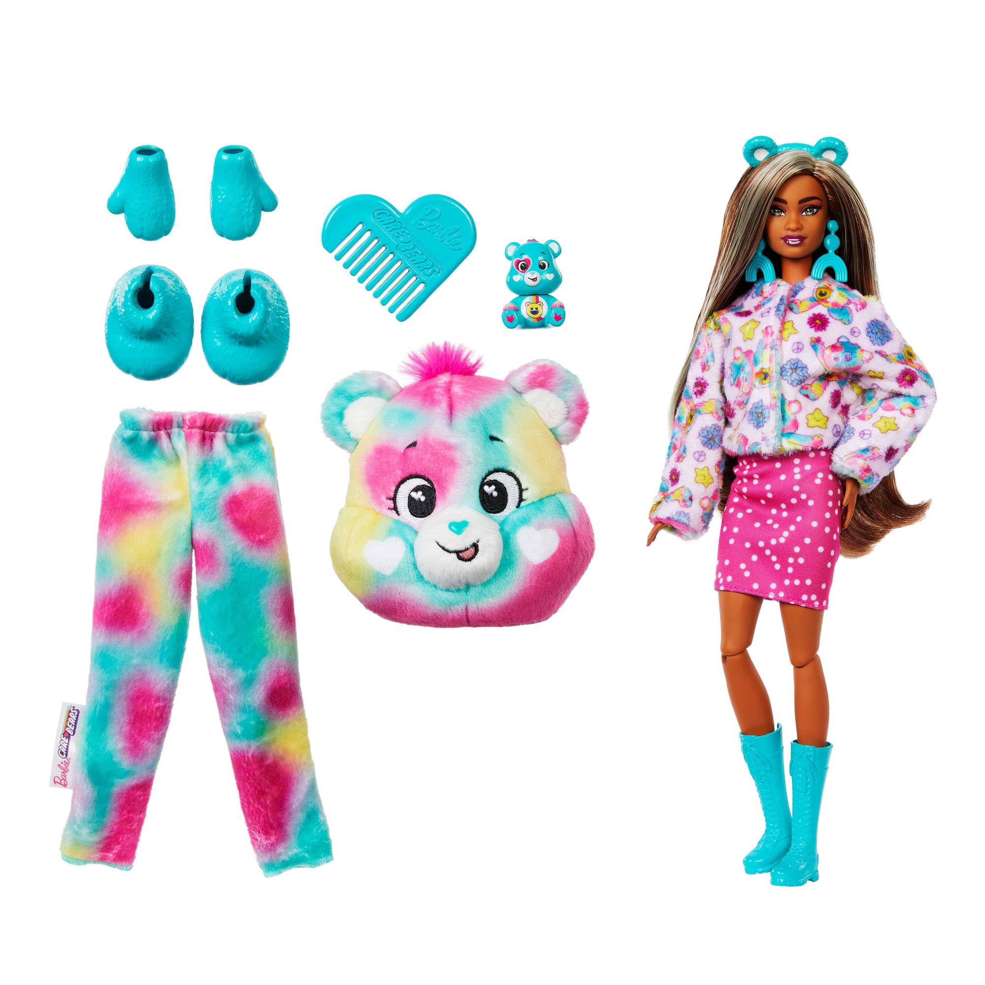 Barbie Cutie Reveal Troetelbeertjes Positivobeertje Serie 2 - Pop Met 10 Verrassingen En Kleurverandering JFV62