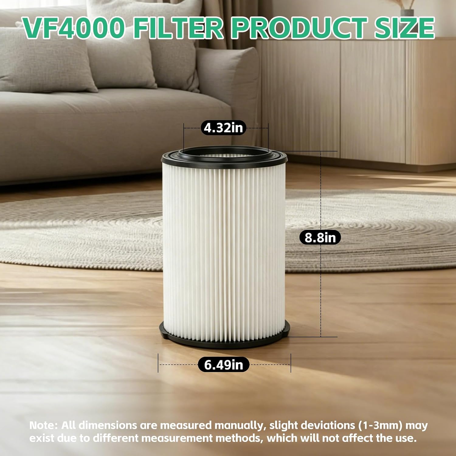 VF4000 H13 HEPA Replacement Filter for Ridgid Shop Vac 5-20 Gallon Wet/Dry image 2