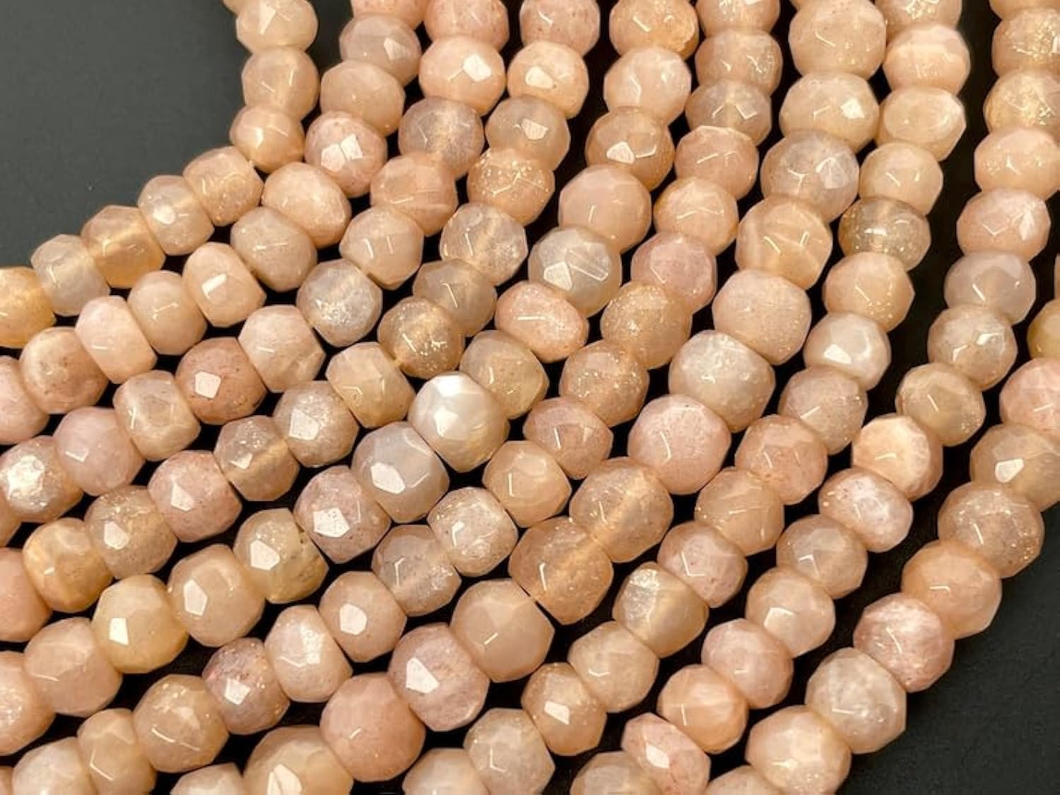 Perles rondes naturelles AAA facettées 5mm éclat de luxe pour bijoux