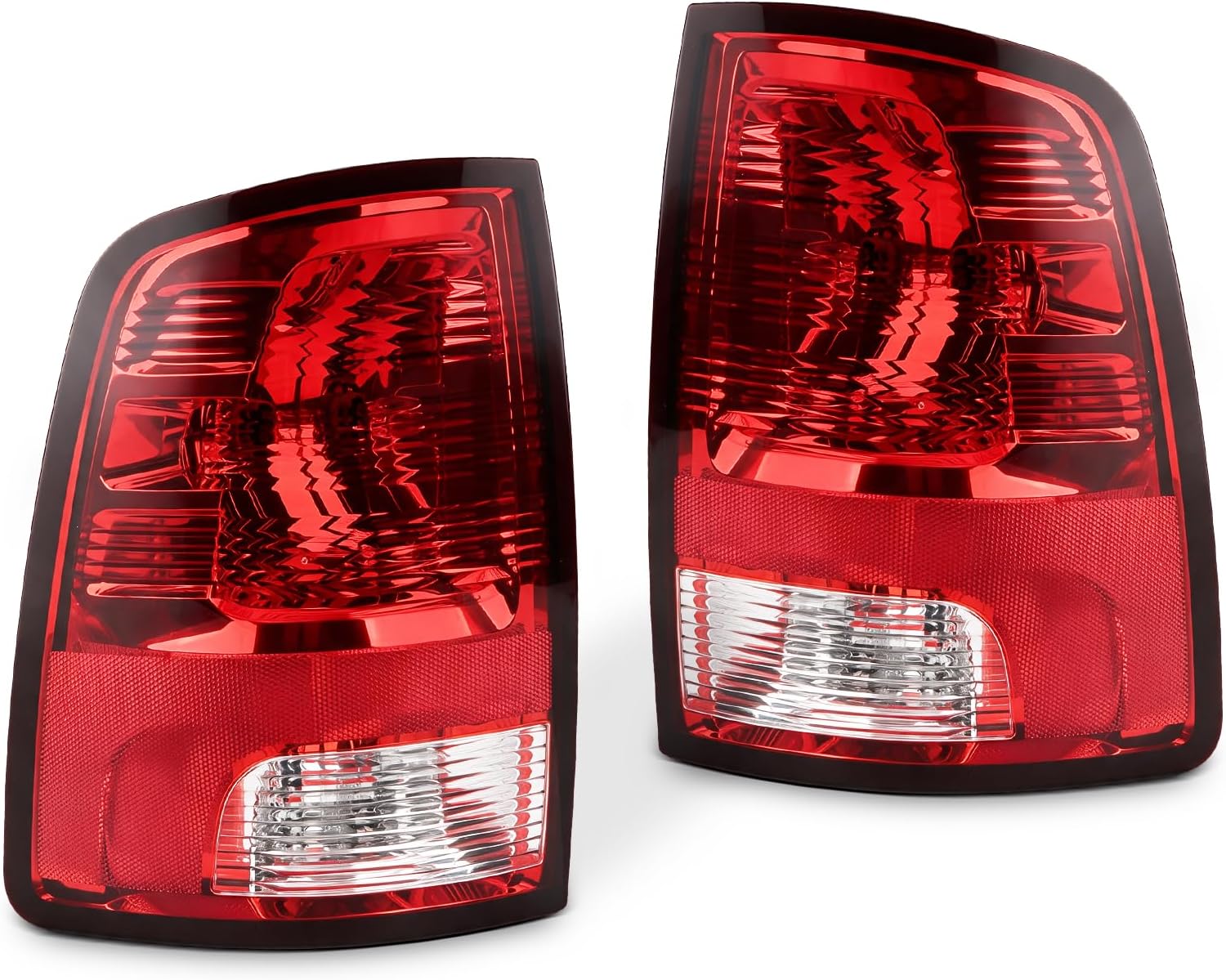 Tail Light Assembly Compatible with Dodge Ram 1500 2500 3500 2009-2018,Left Tail Lamp With Brake Lamp with Bulb Driver Side 55277415AB,55277415AF, CH2818124