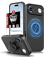 Vista 58 de Funda magnética para iPhone 11 Pro compatible con carga inalámbrica MagSafe, con 2 protectores de pantalla, anillo kickstand de 360° integrado +