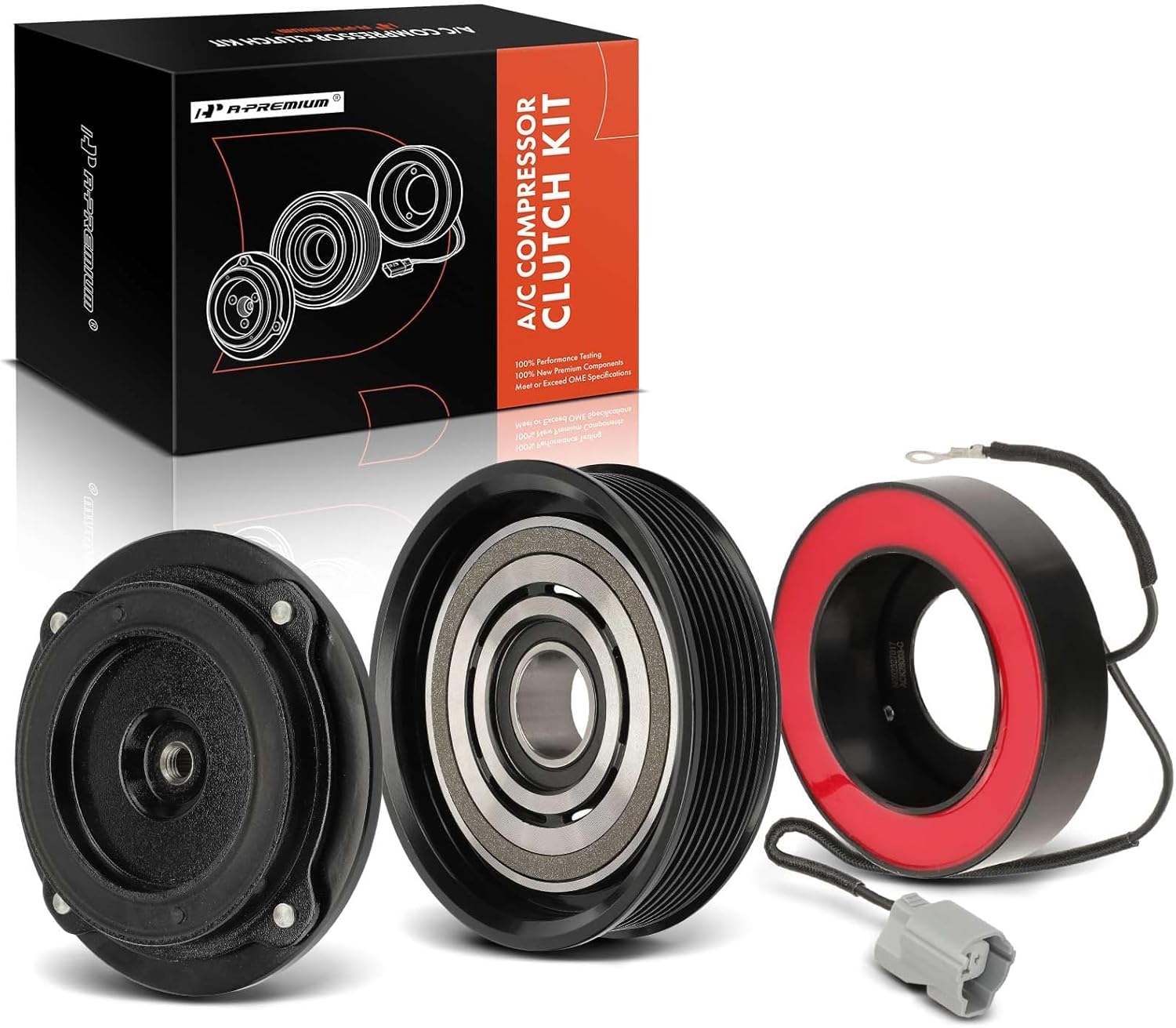 A-Premium A/C Compressor Clutch Kit Compatible with Honda Accord 2.4L 2003-2007