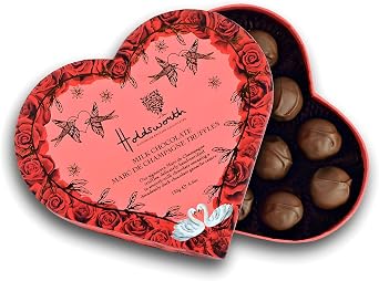 Holdsworth Chocolates Gift Box Marc de Champagne Milk Chocolate Truffles 130g Signature Champagne Truffles Luxury Chocolates. Fathers Day, Birthday, Valentine's Gifts for Him/Her