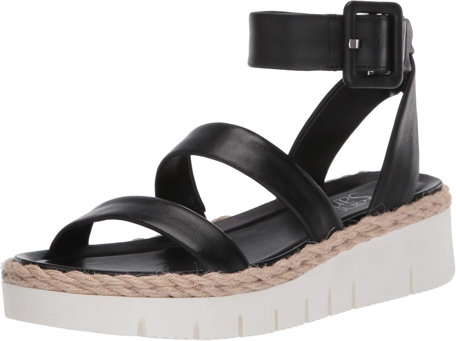 Franco Sarto Womens Jackson Black Sport Sandals 8 M