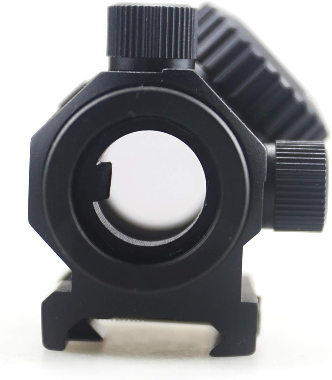 Pinty 3 MOA Red Green Dot Sight Brightness Button Control with 1 inch High Mount Compact Red Dot Scope 1” Riser Mount for Cowitness with Iron Sights Waterproof and Shockproof : Sports & Outdoors