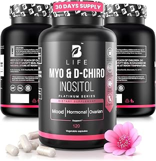 Myo-Inositol & D-Chiro Inositol 40:1 for Women | Inositol Supplement for Women | Hormone Balance, Fertility & Cycle | Vitamin B8, Insulin & Flo Ovarian Support | 120 Caps
