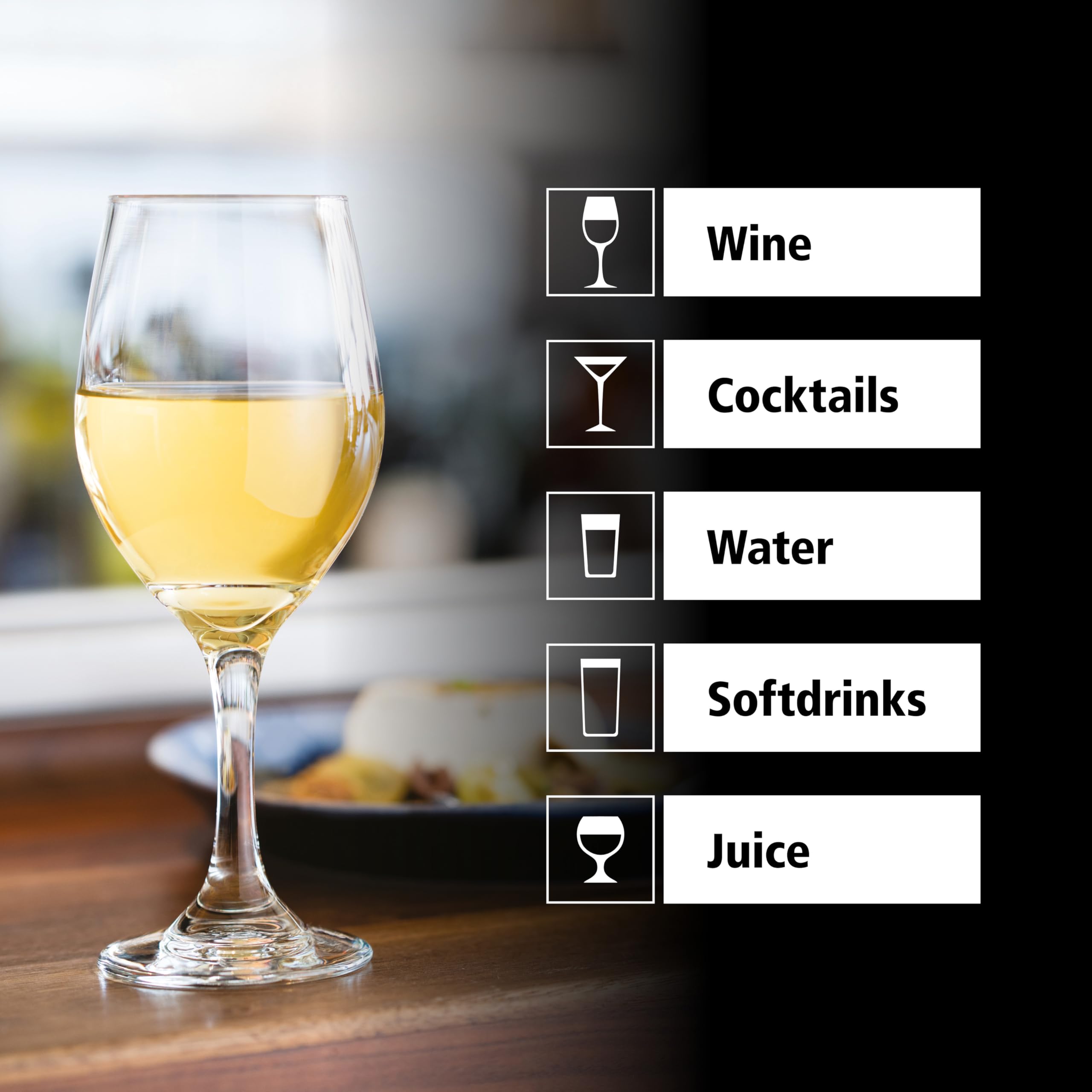 Libbey 70151 Copa de vino «PERCEPTION», 325 ml, juego de 12