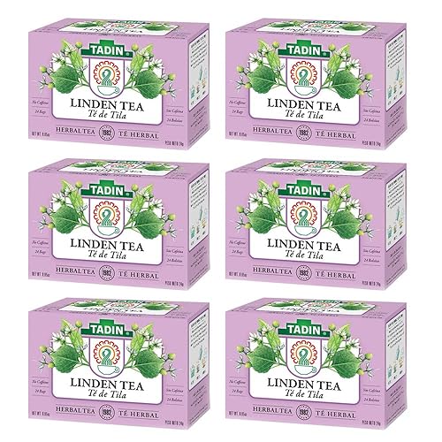 Té de hierbas Tadin Linden Sin cafeína 24 bolsitas de té 085 onzas Paquete de 6