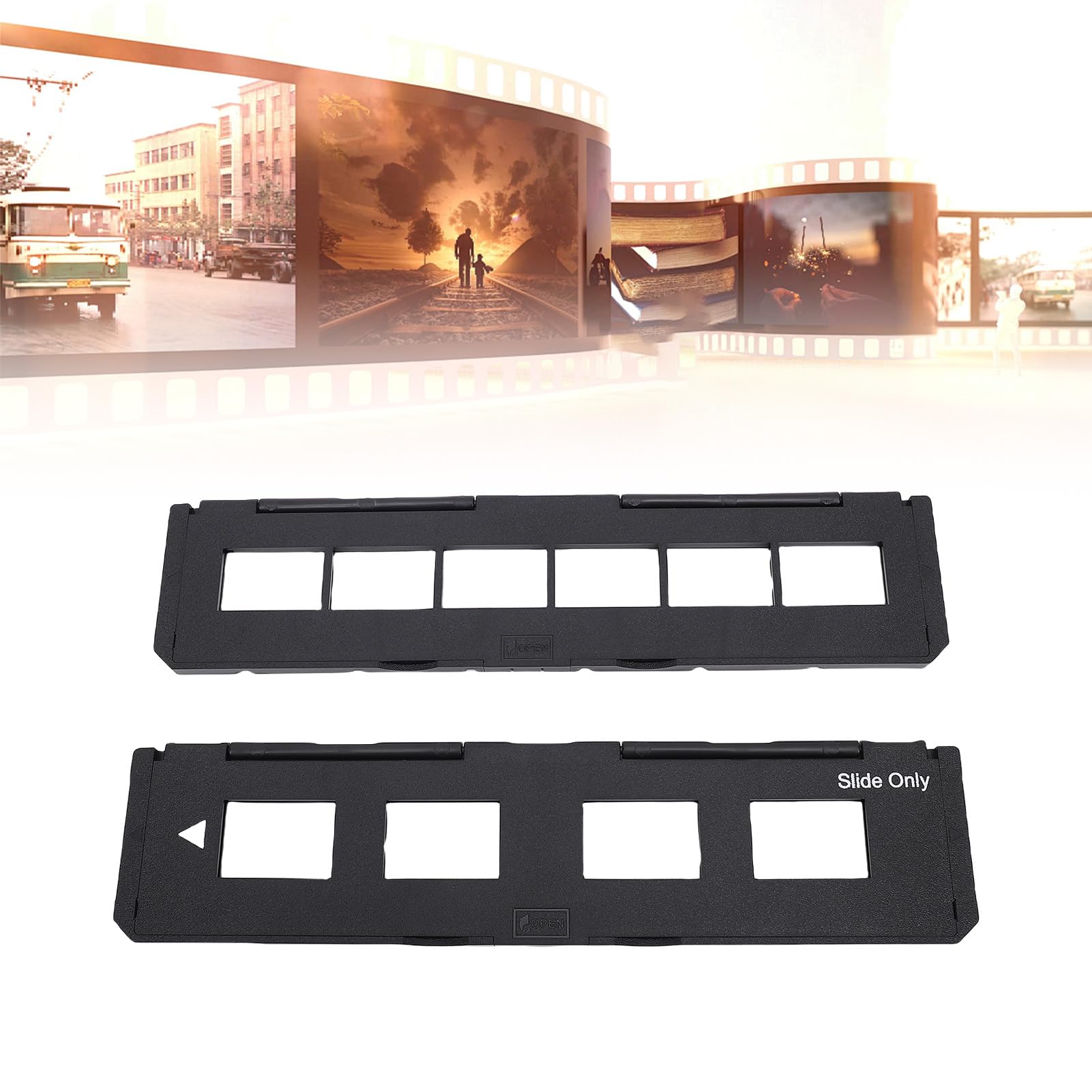 Sxhlseller Soporte para Películas Negativas de 35 Mm, 6 Cuadros y Soporte para Diapositivas de 135 Mm, Juego de 4 Cuadros, Compatible con Escáneres de Películas 7200 7200U, Bandeja Plana