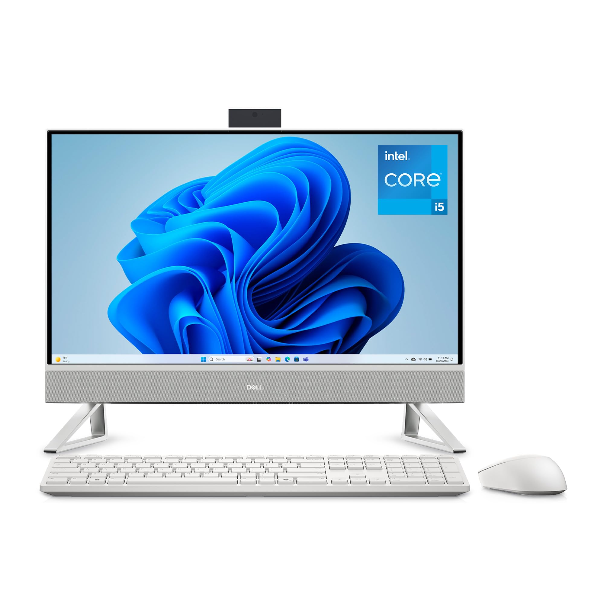 Dell All-in-One Desktop - Intel Core i5-1334U, 16GB RAM, 512GB SSD | 23.8" FHD, Intel UHD Graphics, Windows 11 Home, Dolby Atmos, HDMI, USB‑C, USB‑A, SD, Ethernet