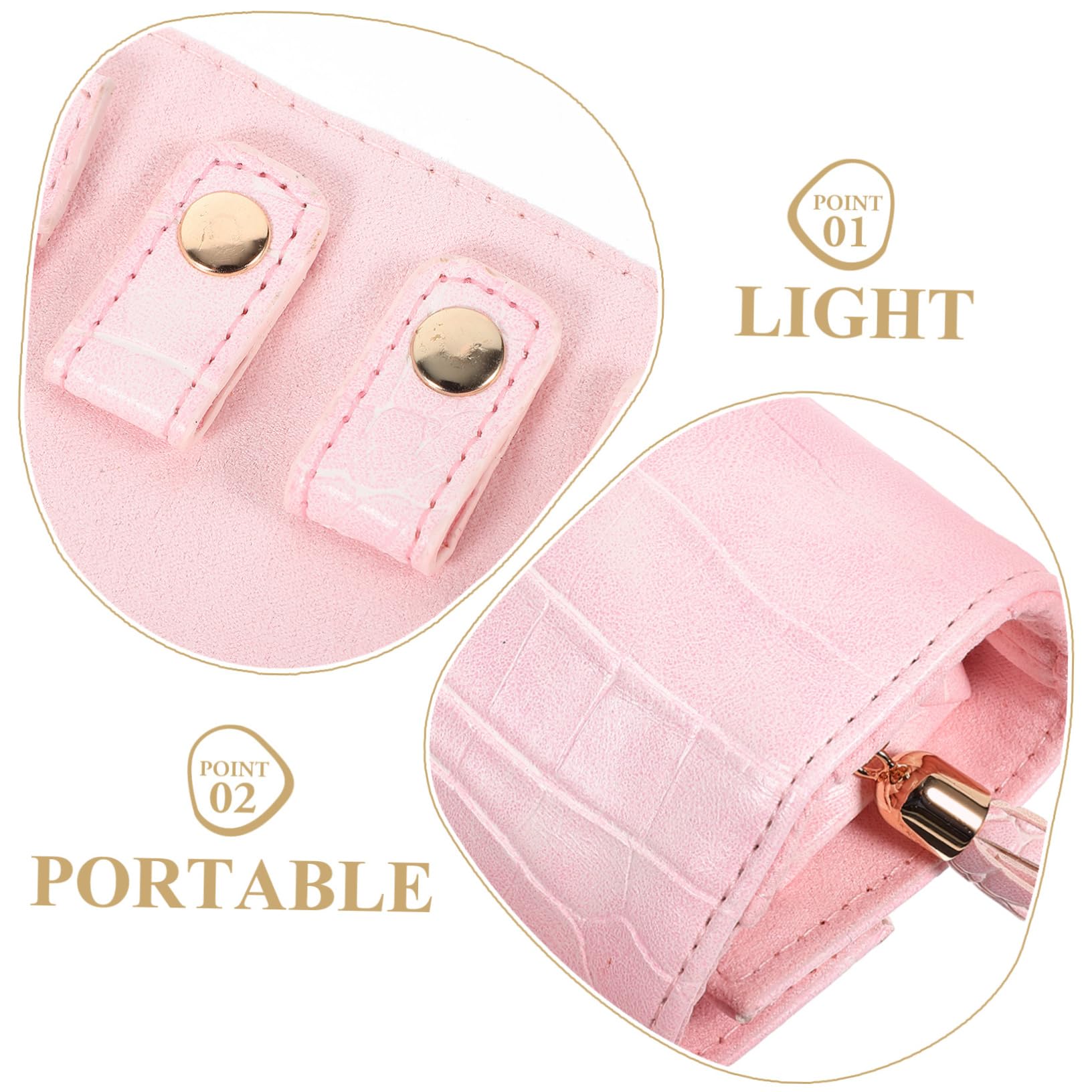 MAGICLULU 3 Di Borse Portaoggetti Da Viaggio Per Gioielli Organizer in Pelle Pu Borsa Compatta Per Collane E Orecchini