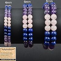 Vista 65 de MASSIVE BEADS Pulsera elástica de yoga hecha a mano con piedra natural, cristal curativo, energía, regalos para adultos unisex de 0.157 in, 0.236