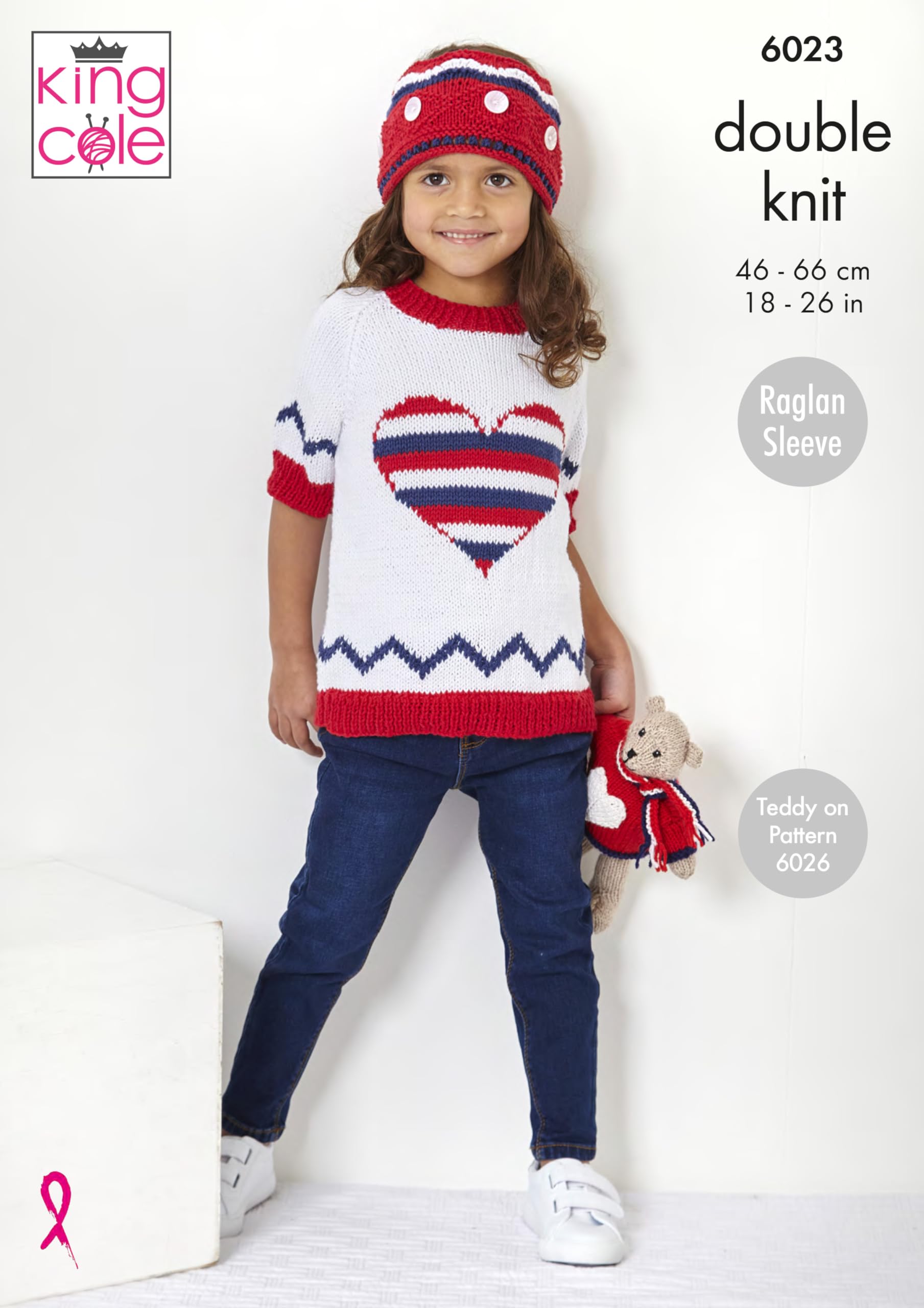 King Cole Cottonsoft Dk Knitting Pattern 6023, Sweaters, Headwear, Hoodies For Kids, 18 - 26 Inches