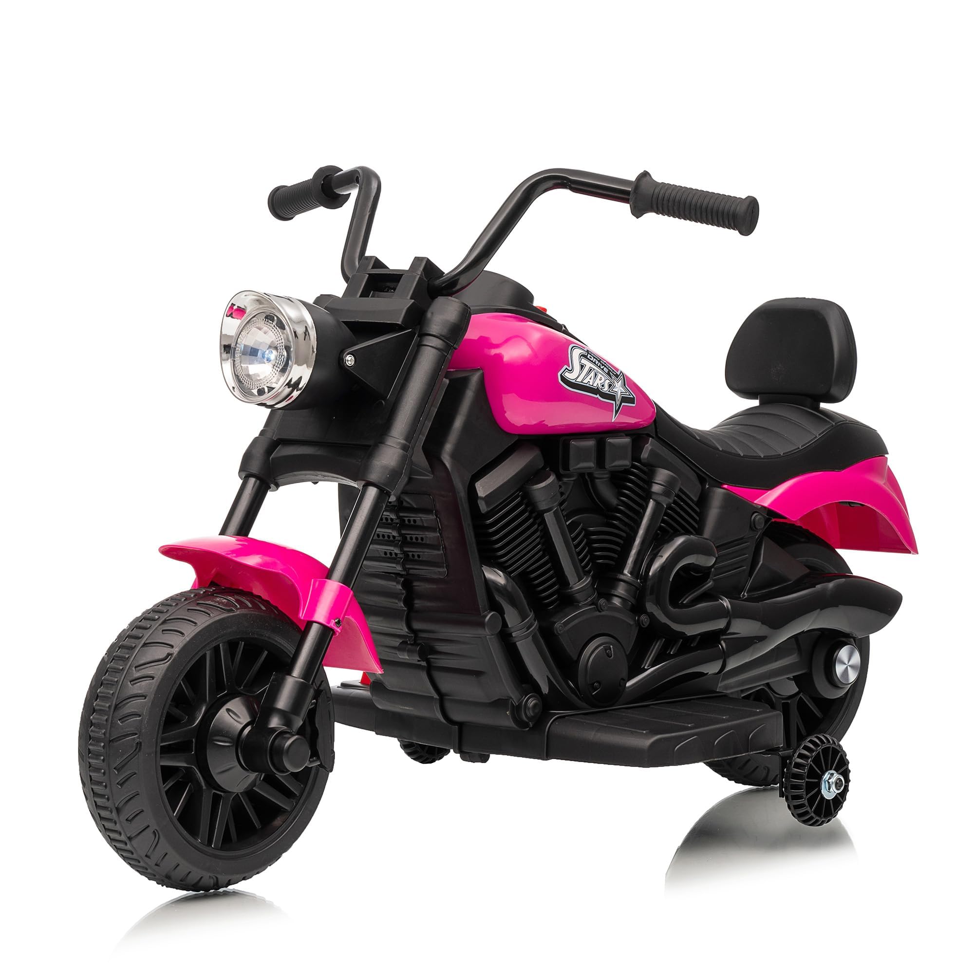 Moto Électrique Enfants 6V – Moto pour Enfants Rechargeable, Véhicule Électrique a Batterie 6V, avec Chargeur, pour 3 – 6 Ans, Rose Bonbon