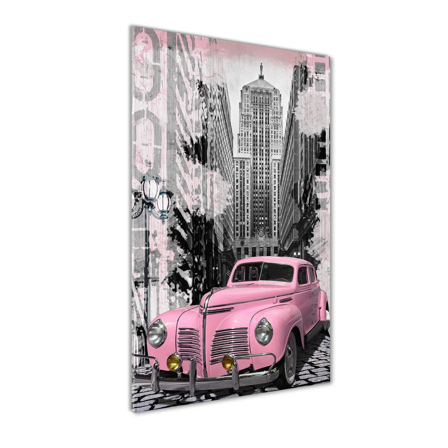 Image sur plexiglas voiture rose 70x140 Tulup tableau mural de qualité supérieure