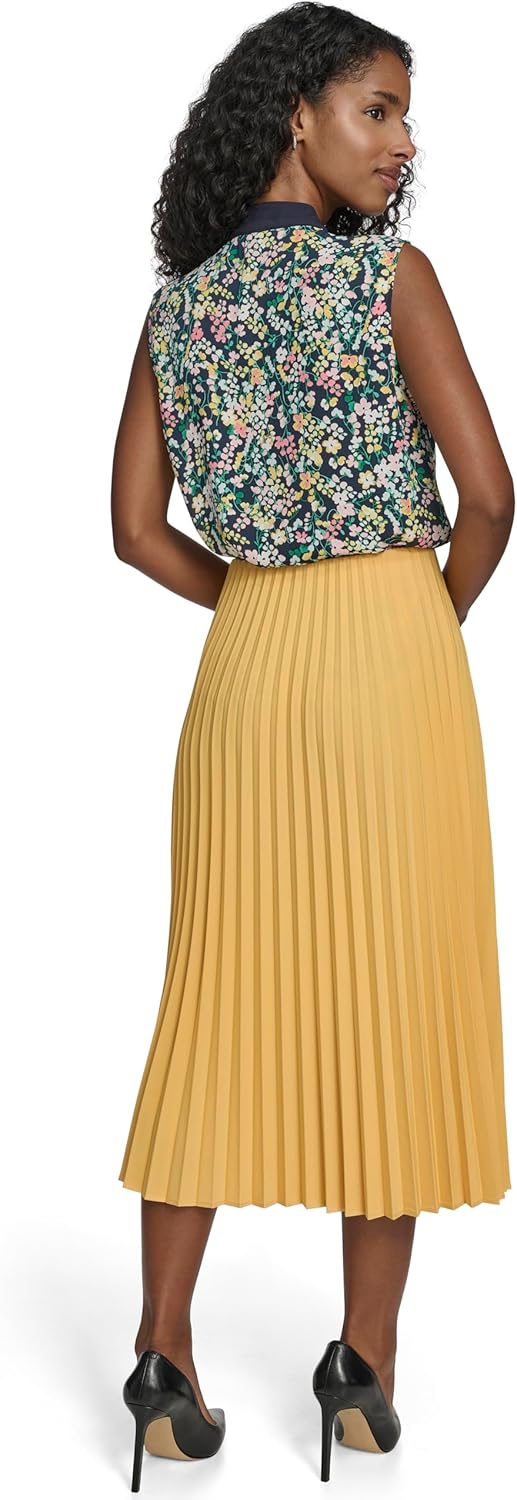 Tommy Hilfiger Womens Floral Sleeveless Neck Tie Woven Top - Image 3