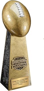 Decade Awards Fantasy Football Champion Trophy - Gold or Silver, 11.5 or 16 Inch Tall - Custom Engraved FFL Champion Award - Customize Now