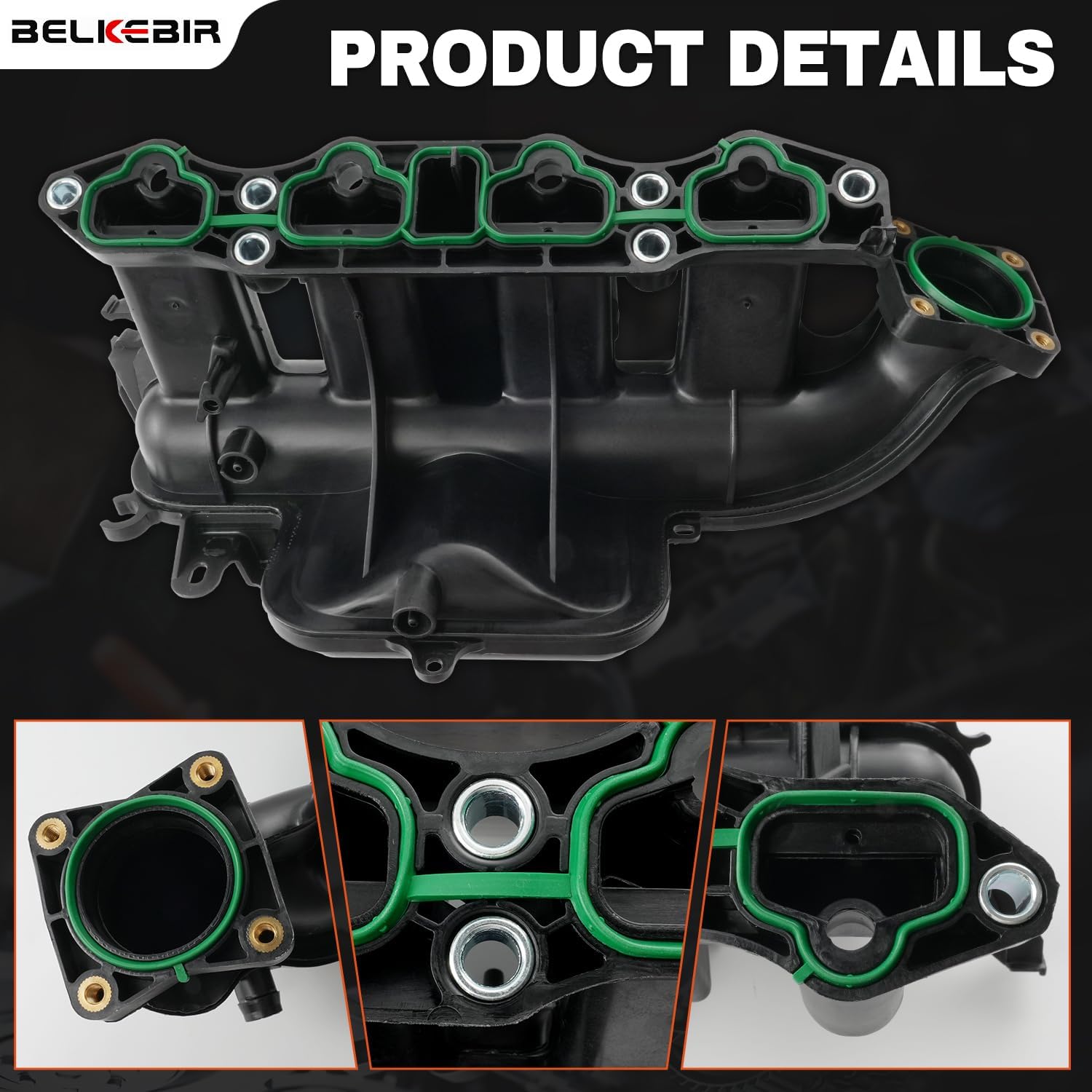 Intake Manifold Assembly Compatible with 2011-2021 Chevy Cruze Sonic 2013-2021 Trax Buick Encore 1.4L Replaces# 25200449 55577314 615-380