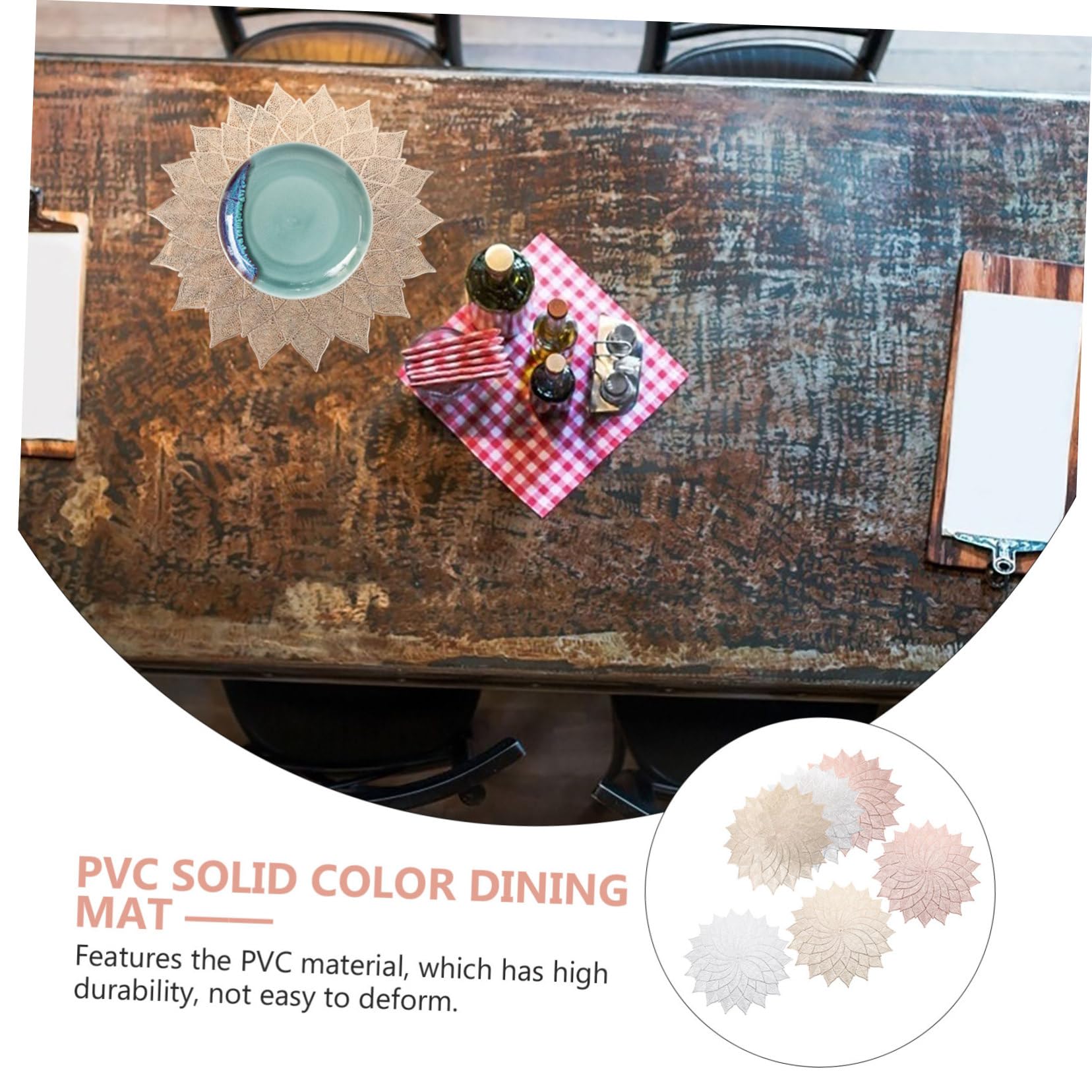 Data [ Set 6 Tovagliette Traforate Hollow Out Per Tavola, Isolamento Termico Resistente Al Calore, Design Moderno in Pvc, Per Feste, Cucina e Decorazione Centrotavola